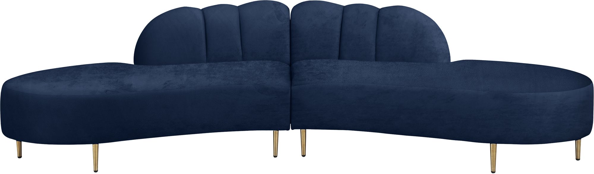 Divine 2-Piece Velvet Sectional