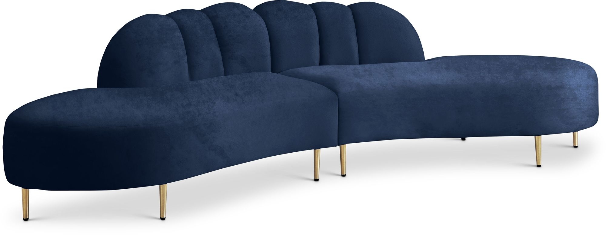 Divine 2-Piece Velvet Sectional