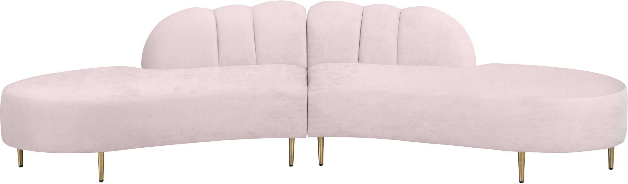 Divine 2-Piece Velvet Sectional