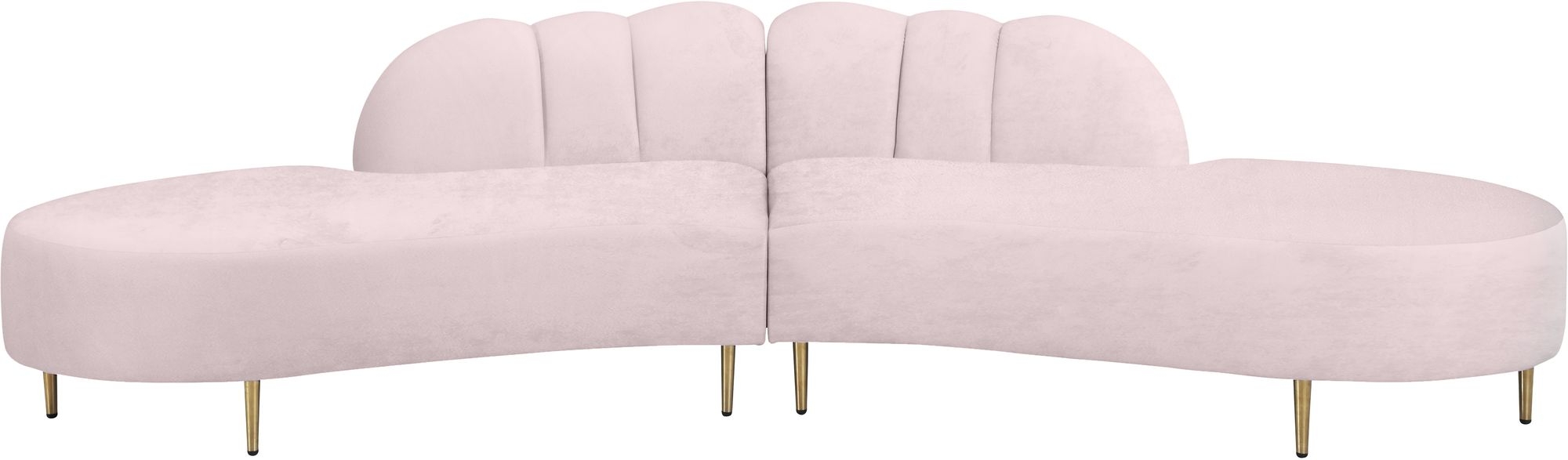 Divine 2-Piece Velvet Sectional