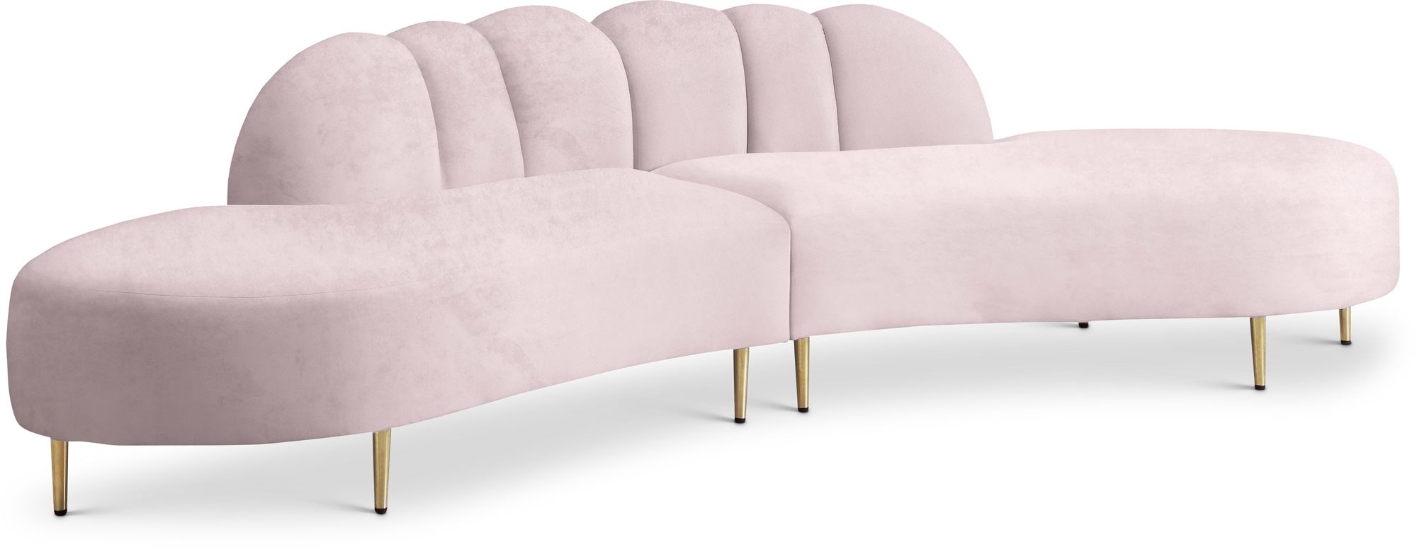 Divine 2-Piece Velvet Sectional