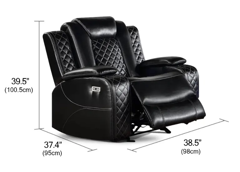 SM Vail Power Reclining Living Room Set w/LED Lighting