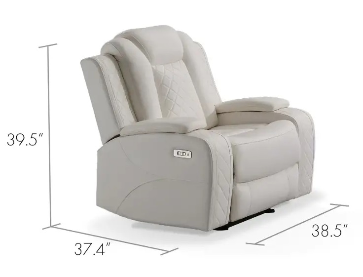 SM Vail Power Recliner Chair w/LED Lighting