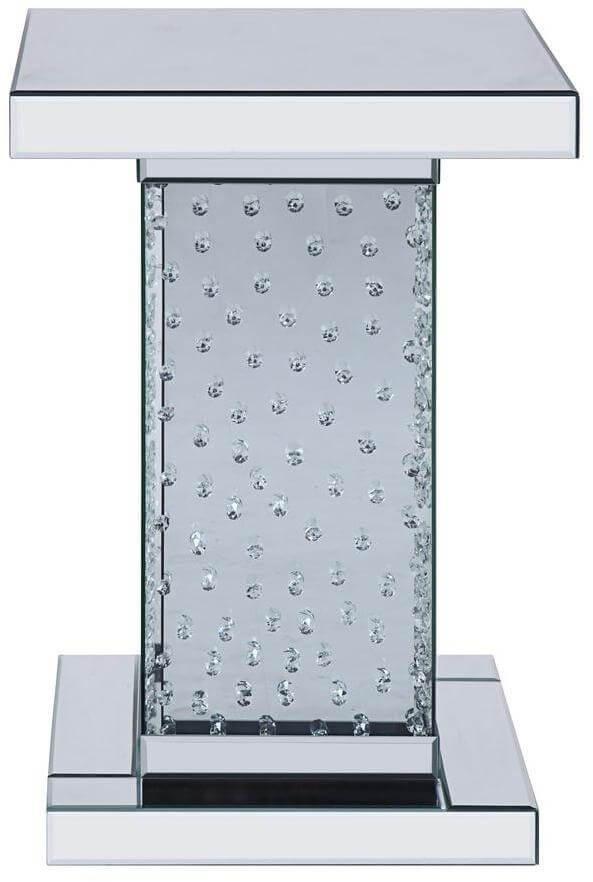 Nysa 81412 Mirrored/Faux Crystals End Table
