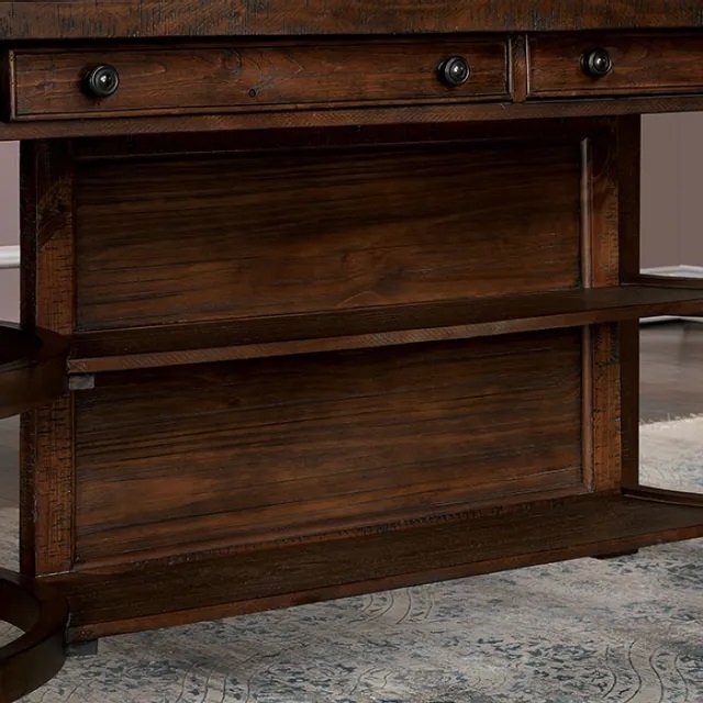 Fredonia Wood Storage Counter Height Dining Table