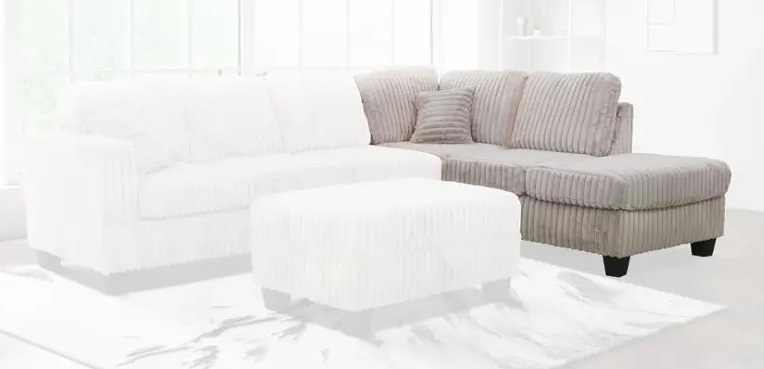 SM Vega Fabric Jumbo Corduroy L-Shaped Sectional Sofa