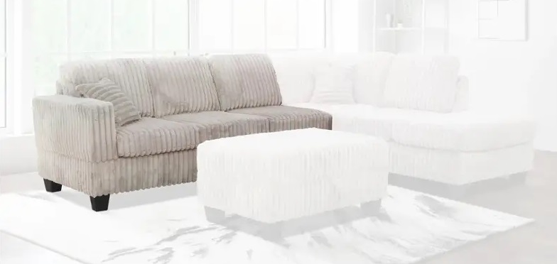 SM Vega Fabric Jumbo Corduroy L-Shaped Sectional Sofa