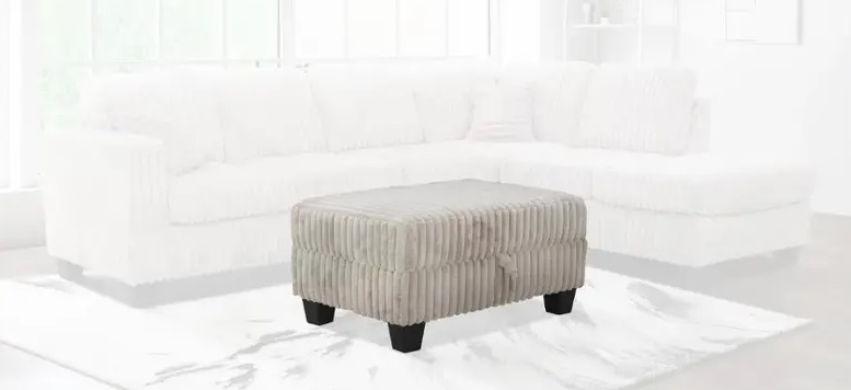 SM Vega Fabric Jumbo Corduroy L-Shaped Sectional Sofa