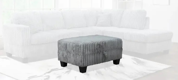 SM Vega Fabric Jumbo Corduroy L-Shaped Sectional Sofa
