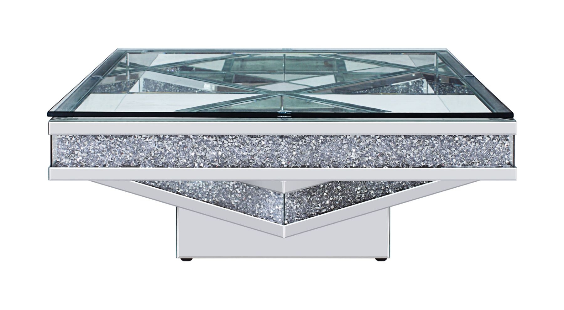 Noralie Mirrored/Faux Diamonds Coffee Table