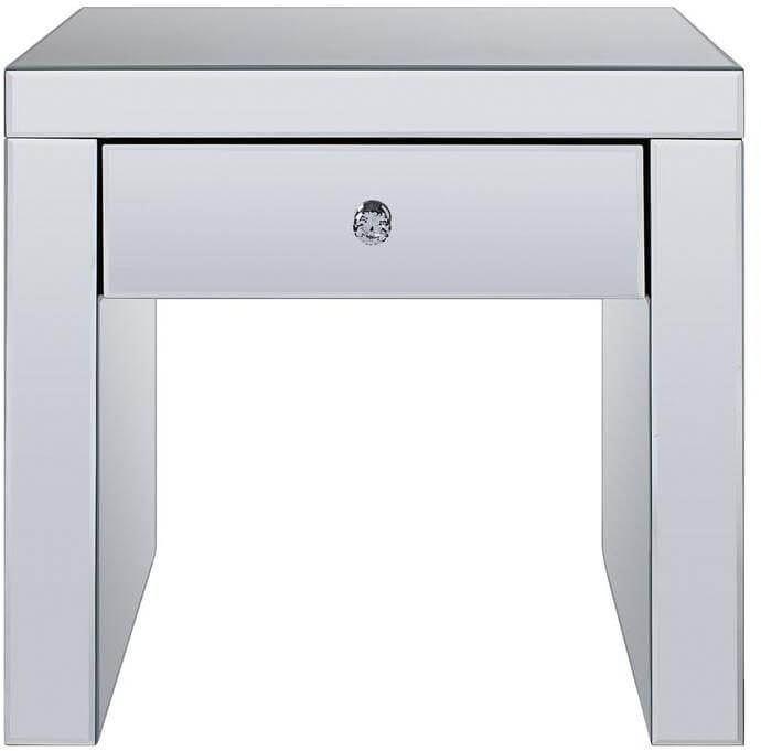 Noralie 81477 Mirrored/Faux Diamonds End Table