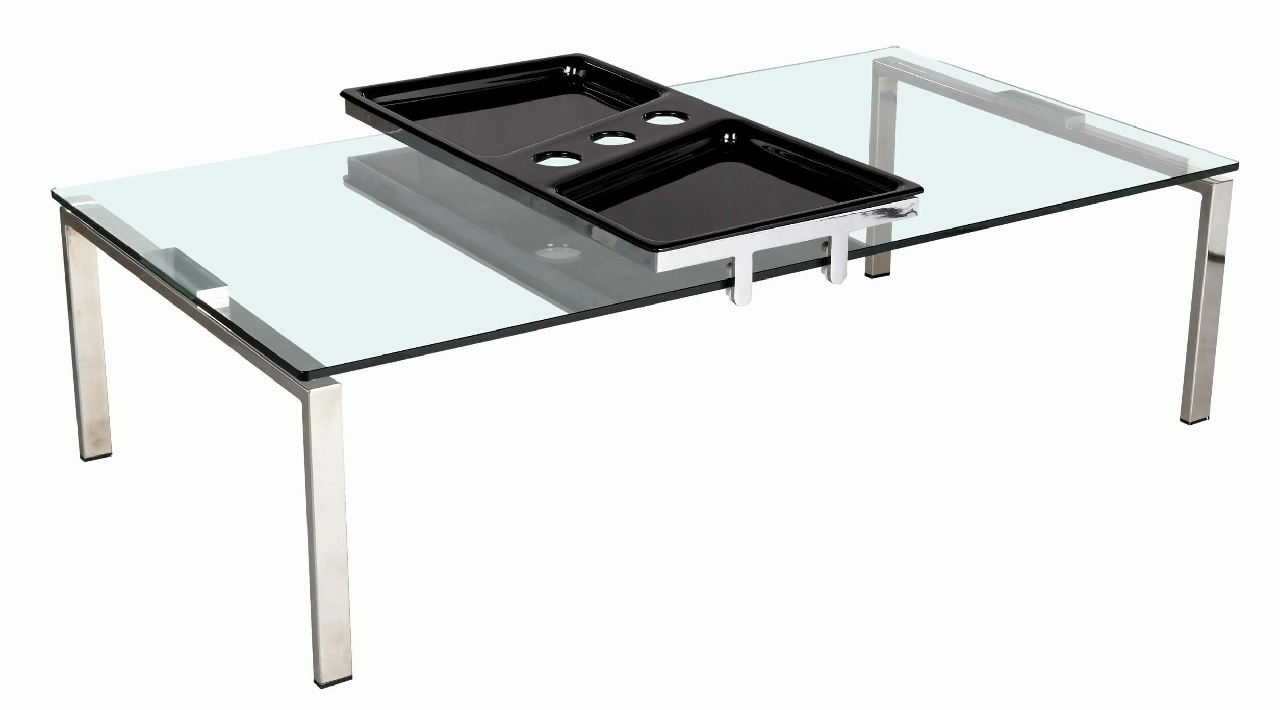 8151 Rectangle Glass Cocktail Table w/Motion Tray