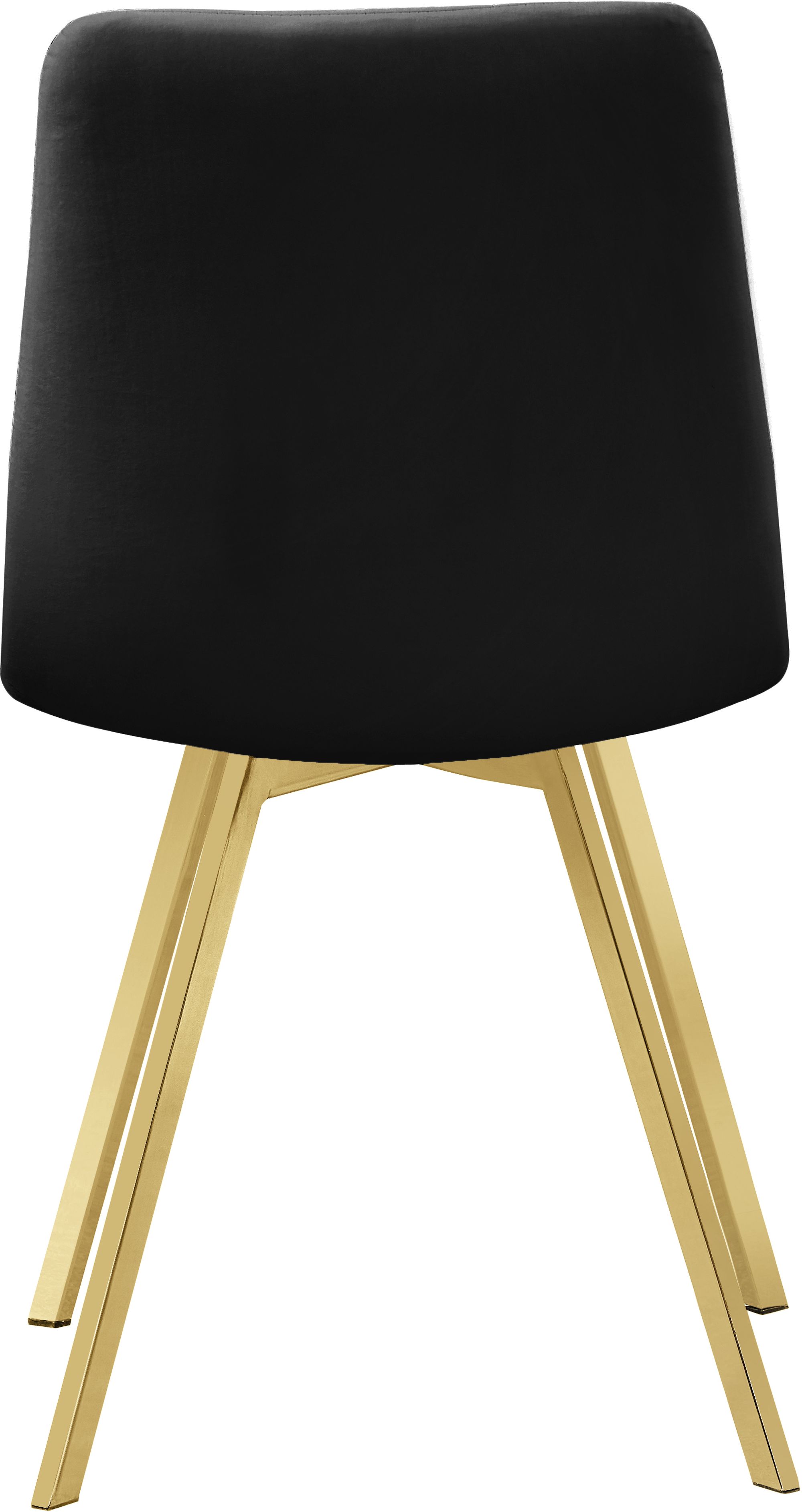 Annie Velvet Dining Chair with Gold Legs