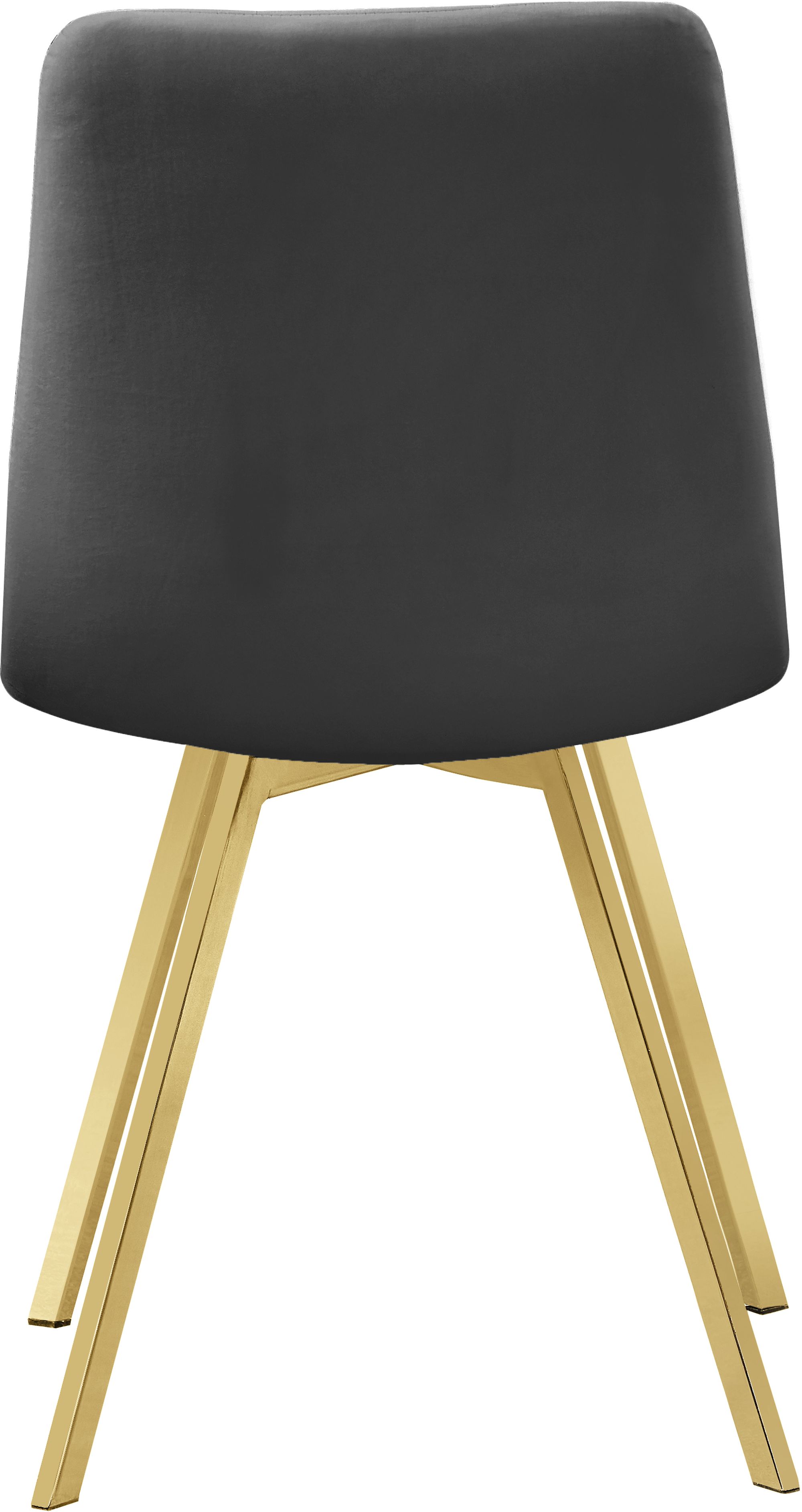 Annie Velvet Dining Chair with Gold Legs