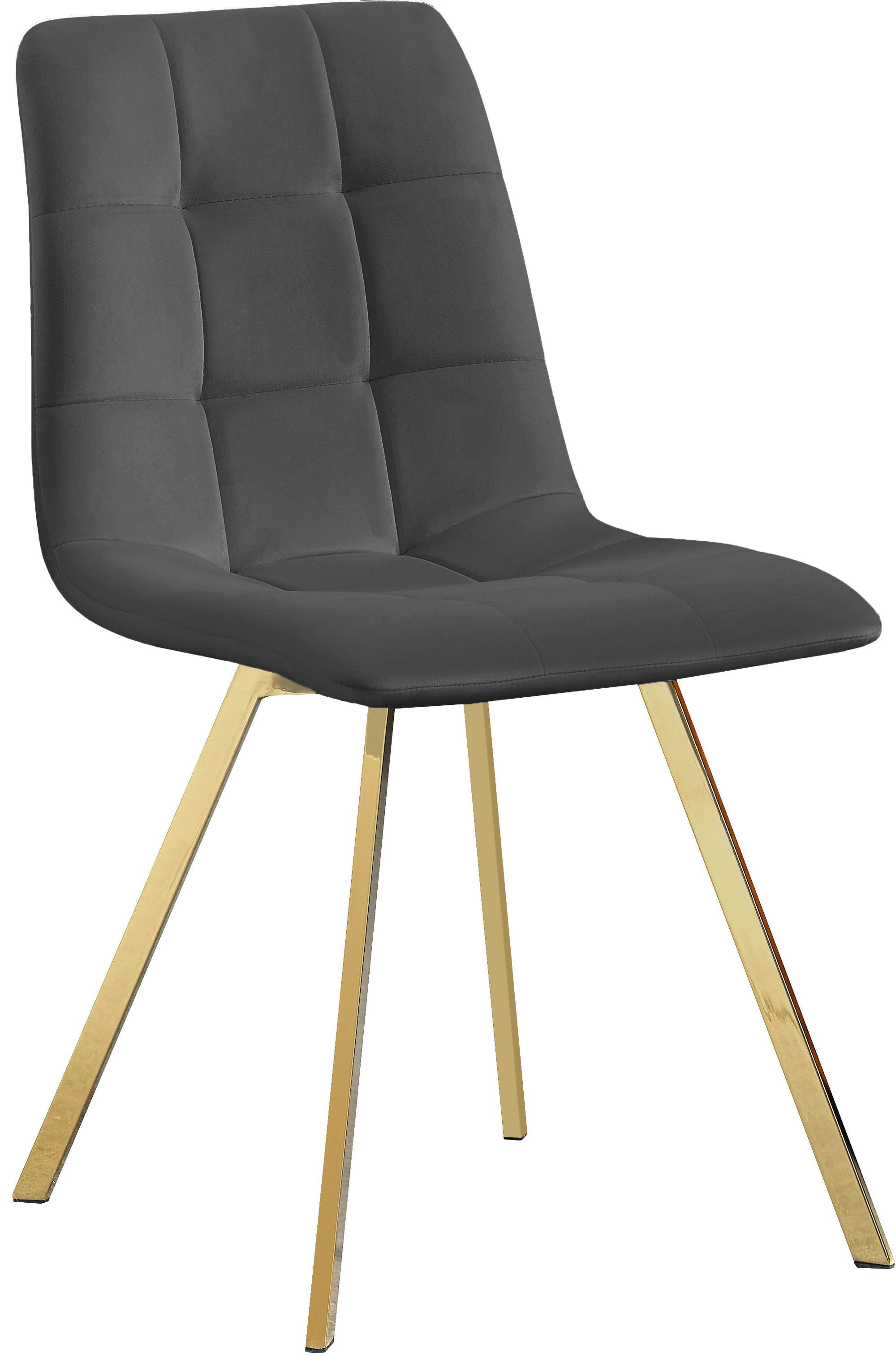 Annie Velvet Dining Chair with Gold Legs