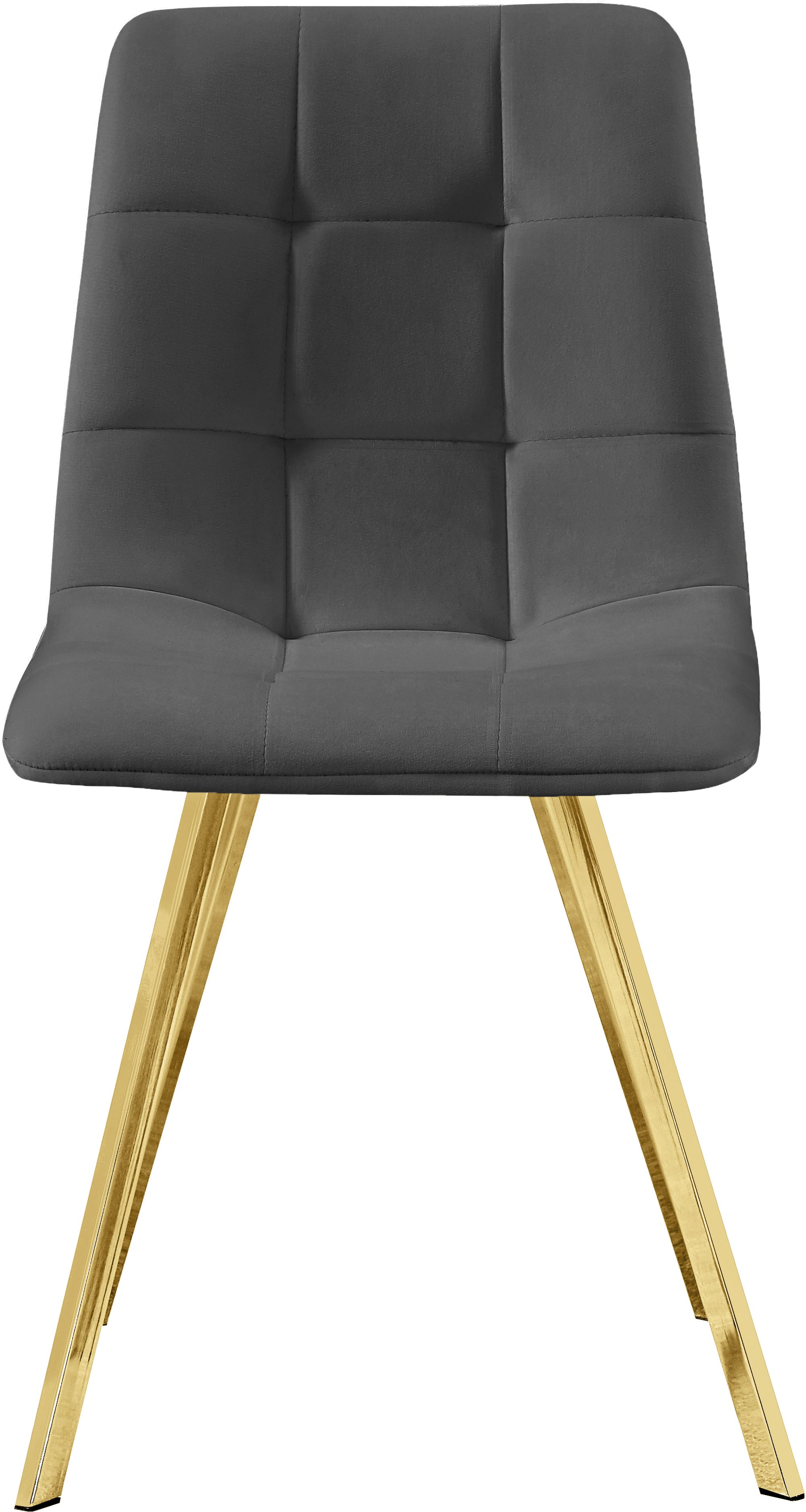 Annie Velvet Dining Chair with Gold Legs