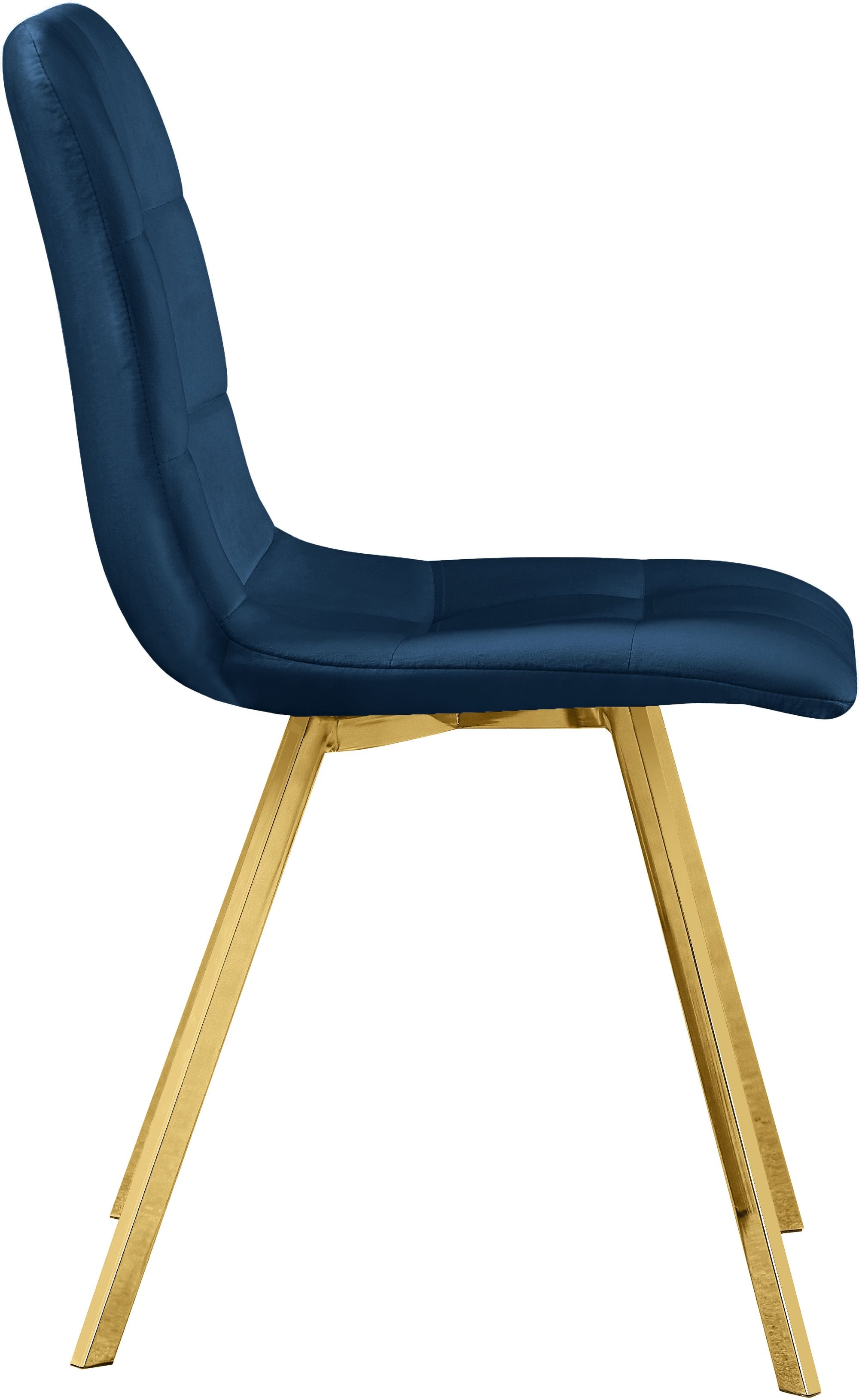 Annie Velvet Dining Chair with Gold Legs