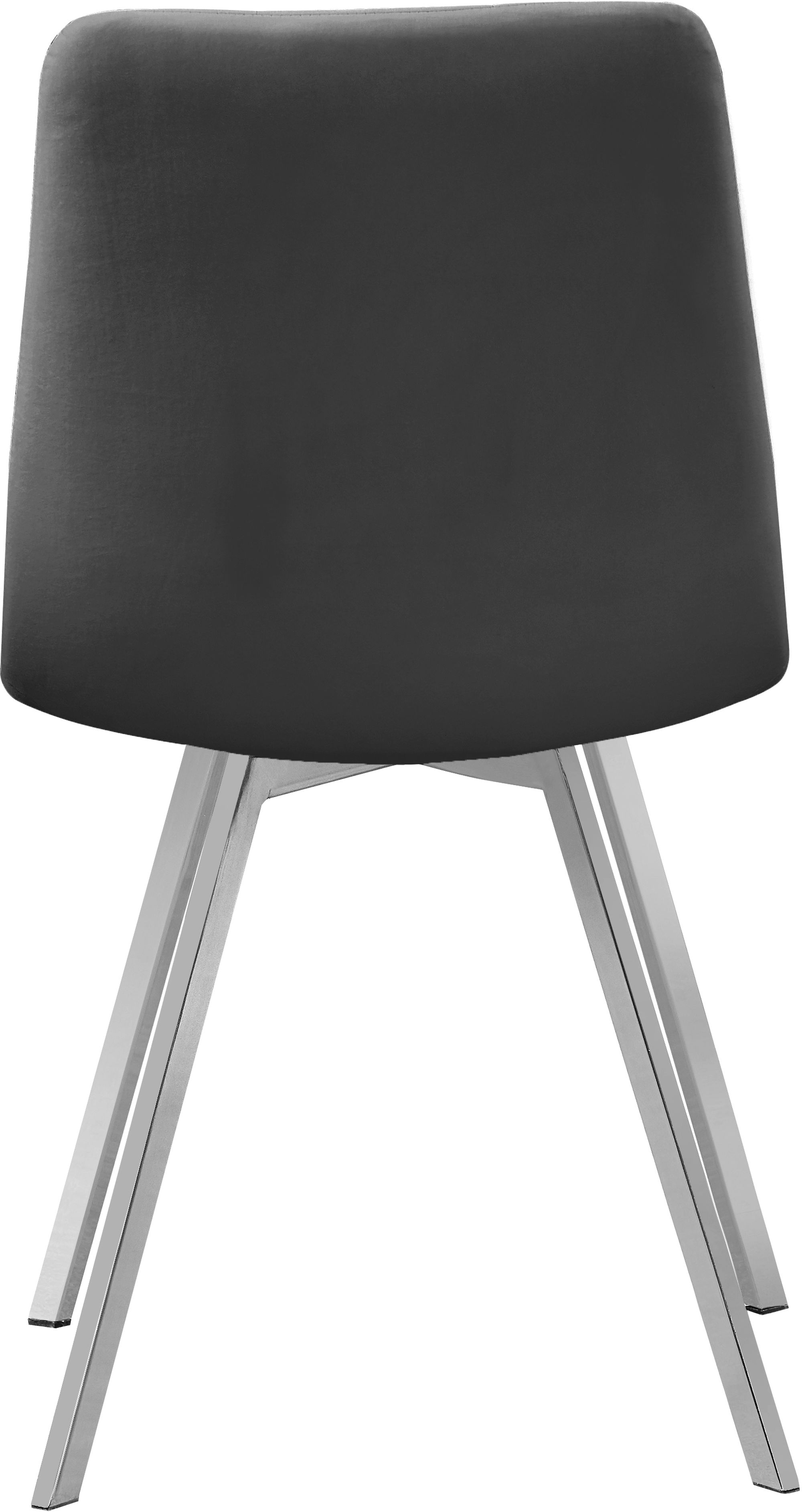 Annie Velvet Dining Chair with Chrome Legs