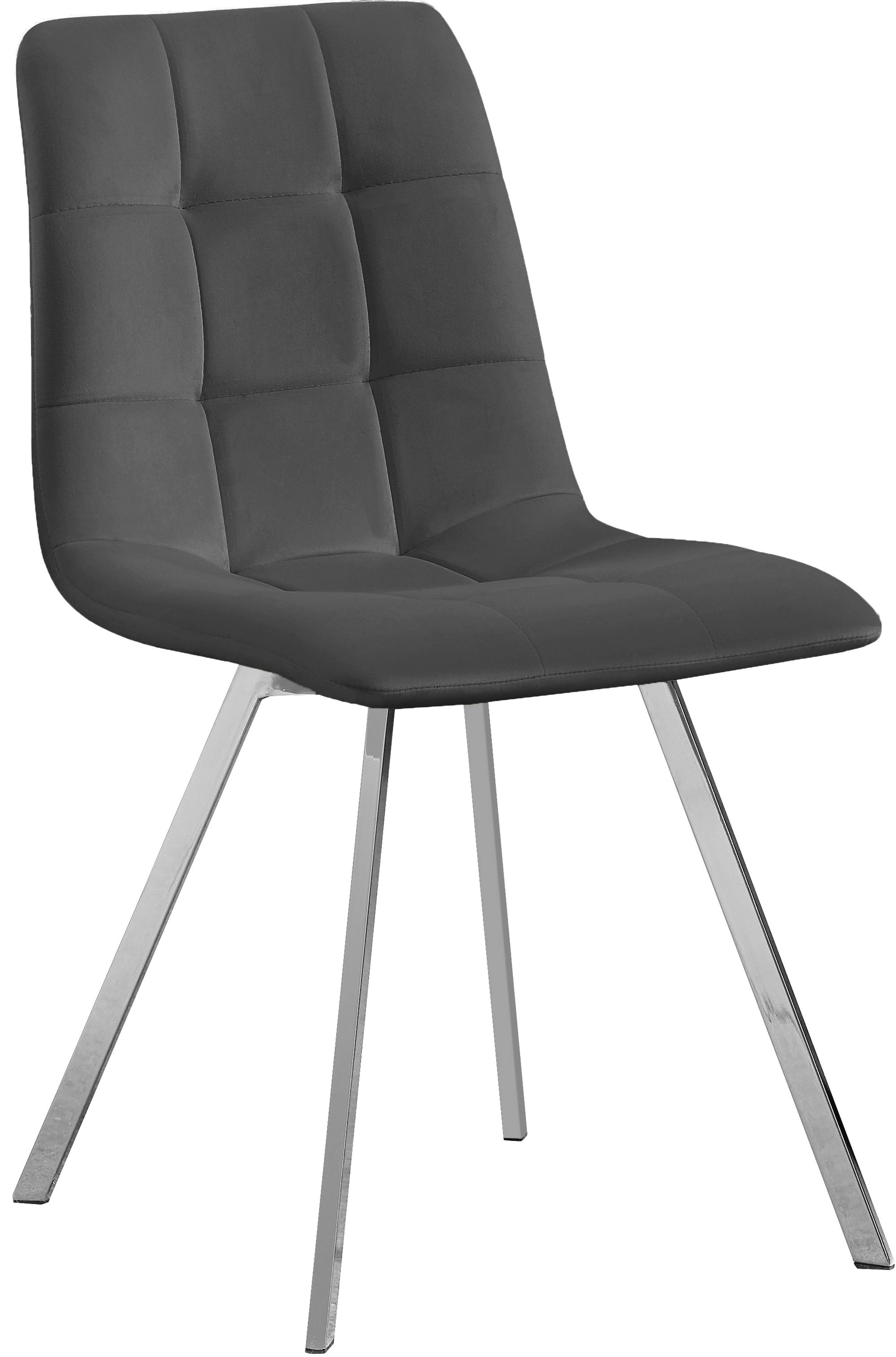 Annie Velvet Dining Chair with Chrome Legs