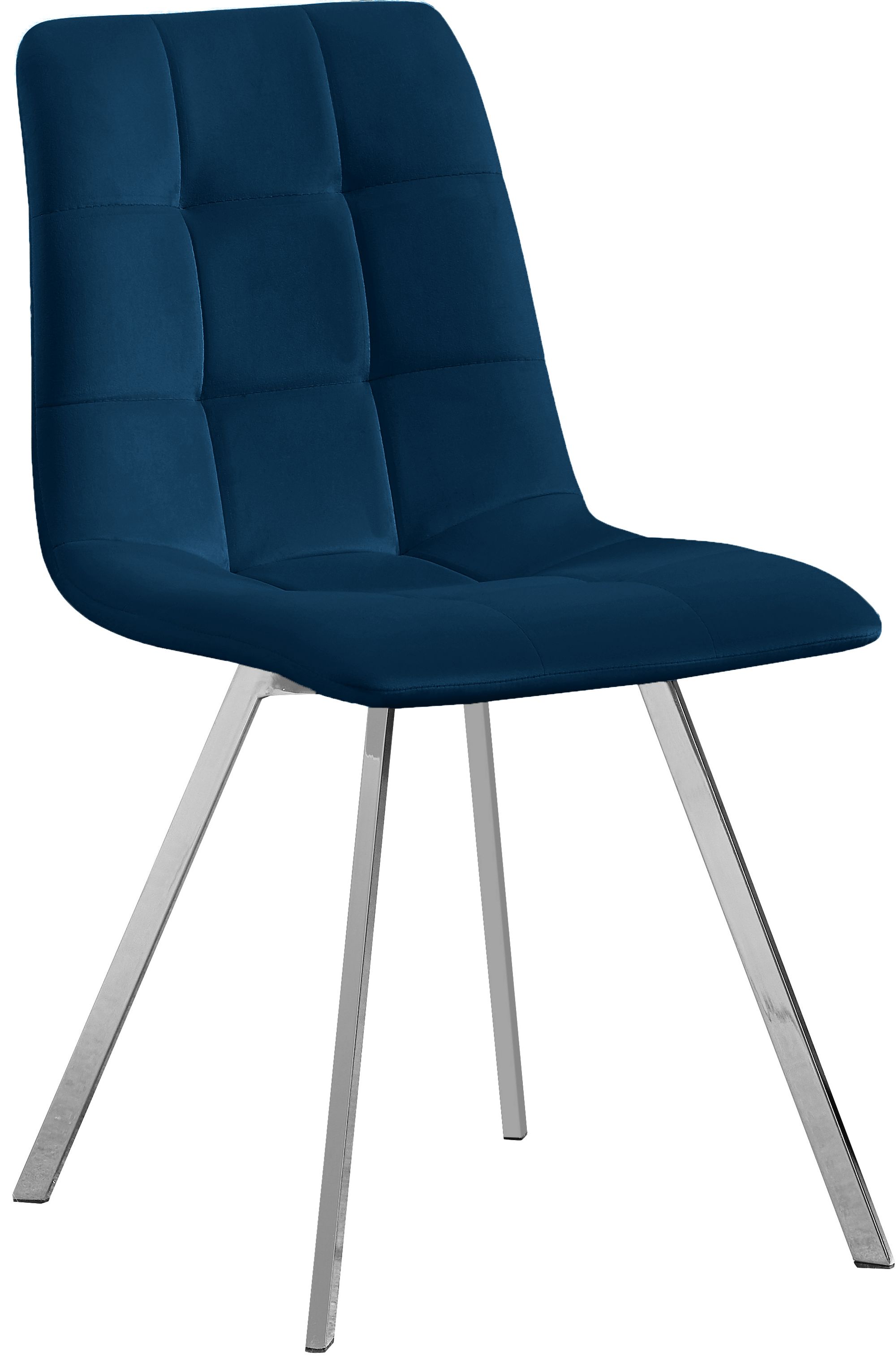 Annie Velvet Dining Chair with Chrome Legs