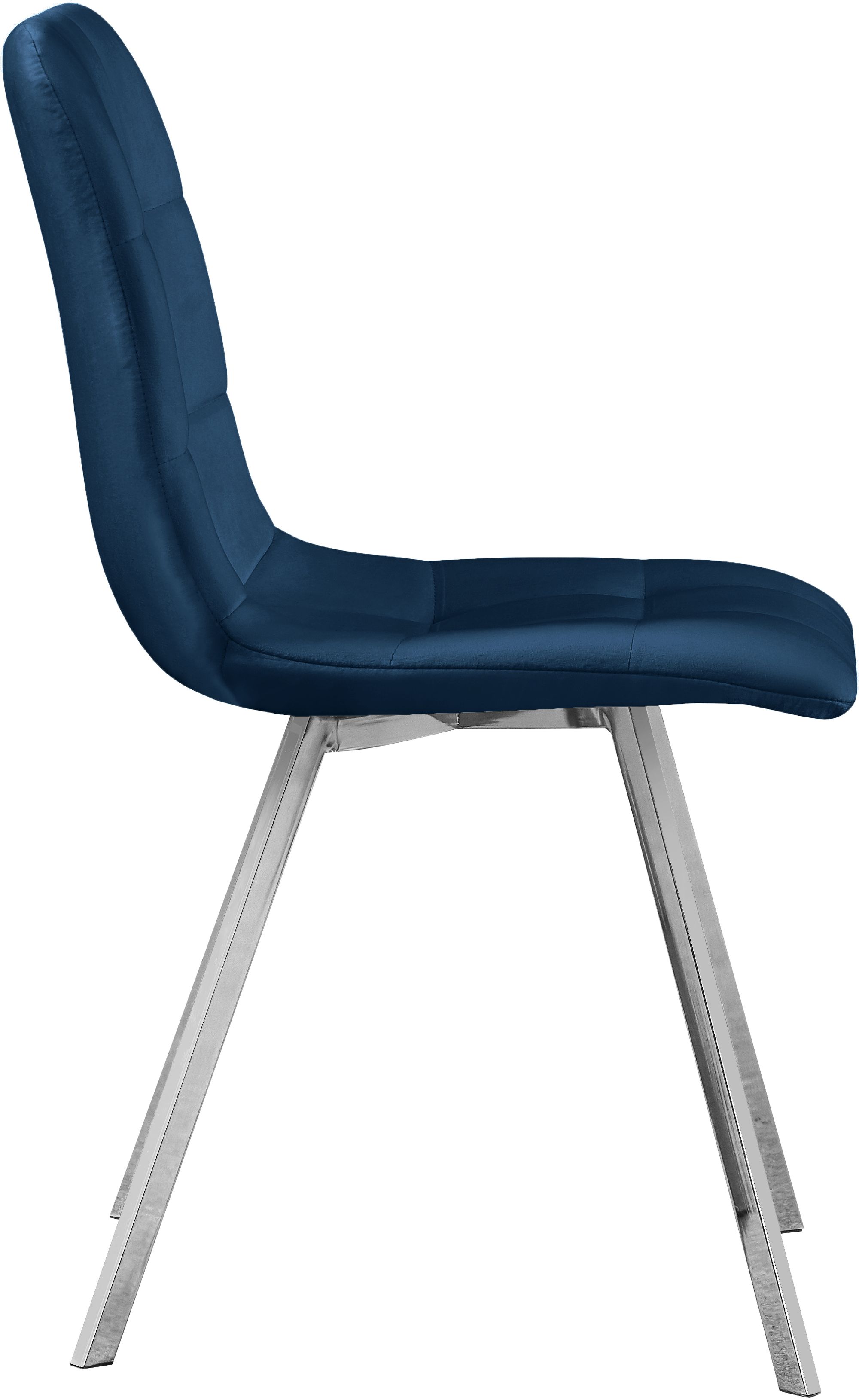 Annie Velvet Dining Chair with Chrome Legs
