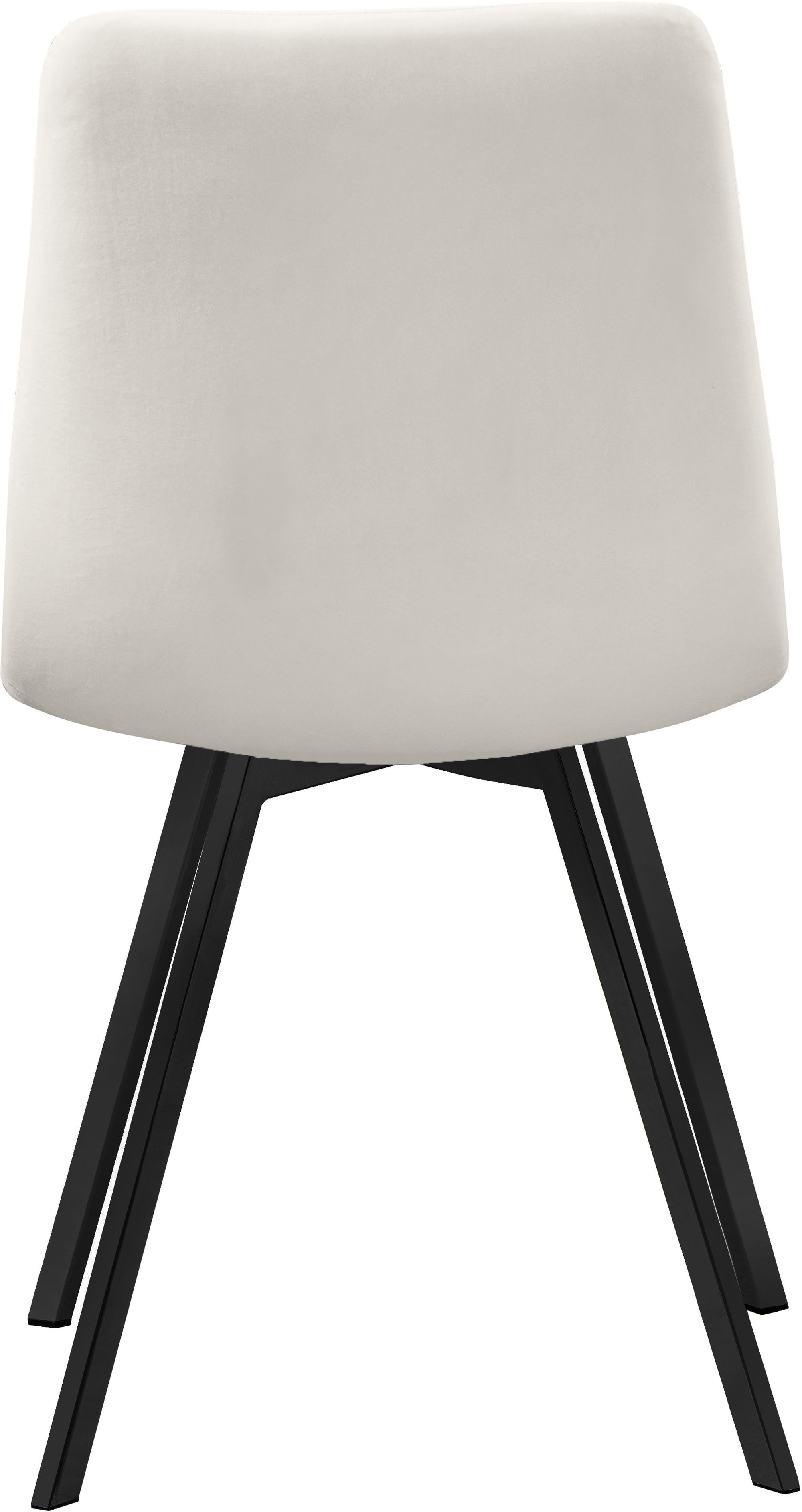 Annie Velvet Dining Chair with Matte Black