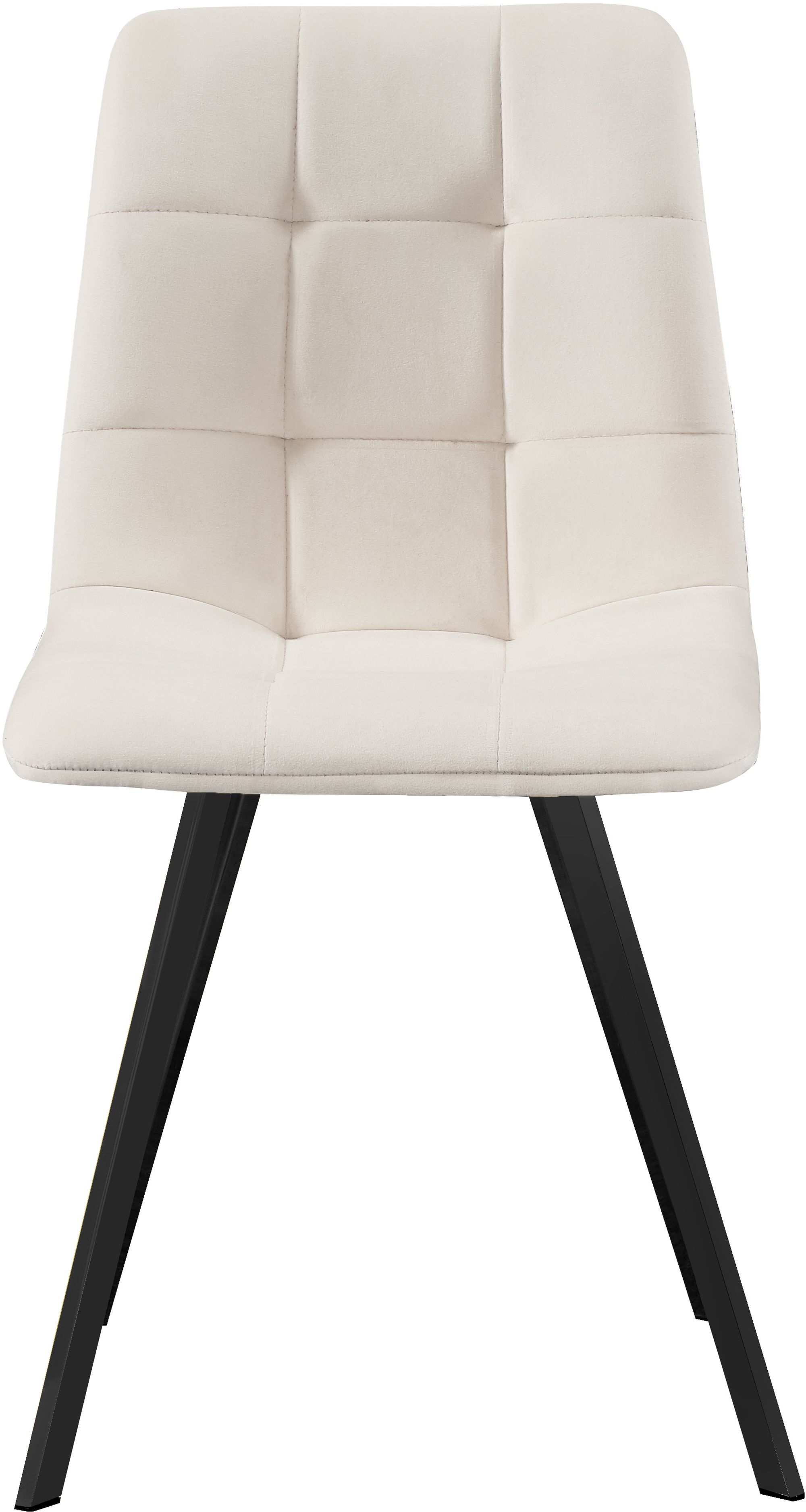 Annie Velvet Dining Chair with Matte Black
