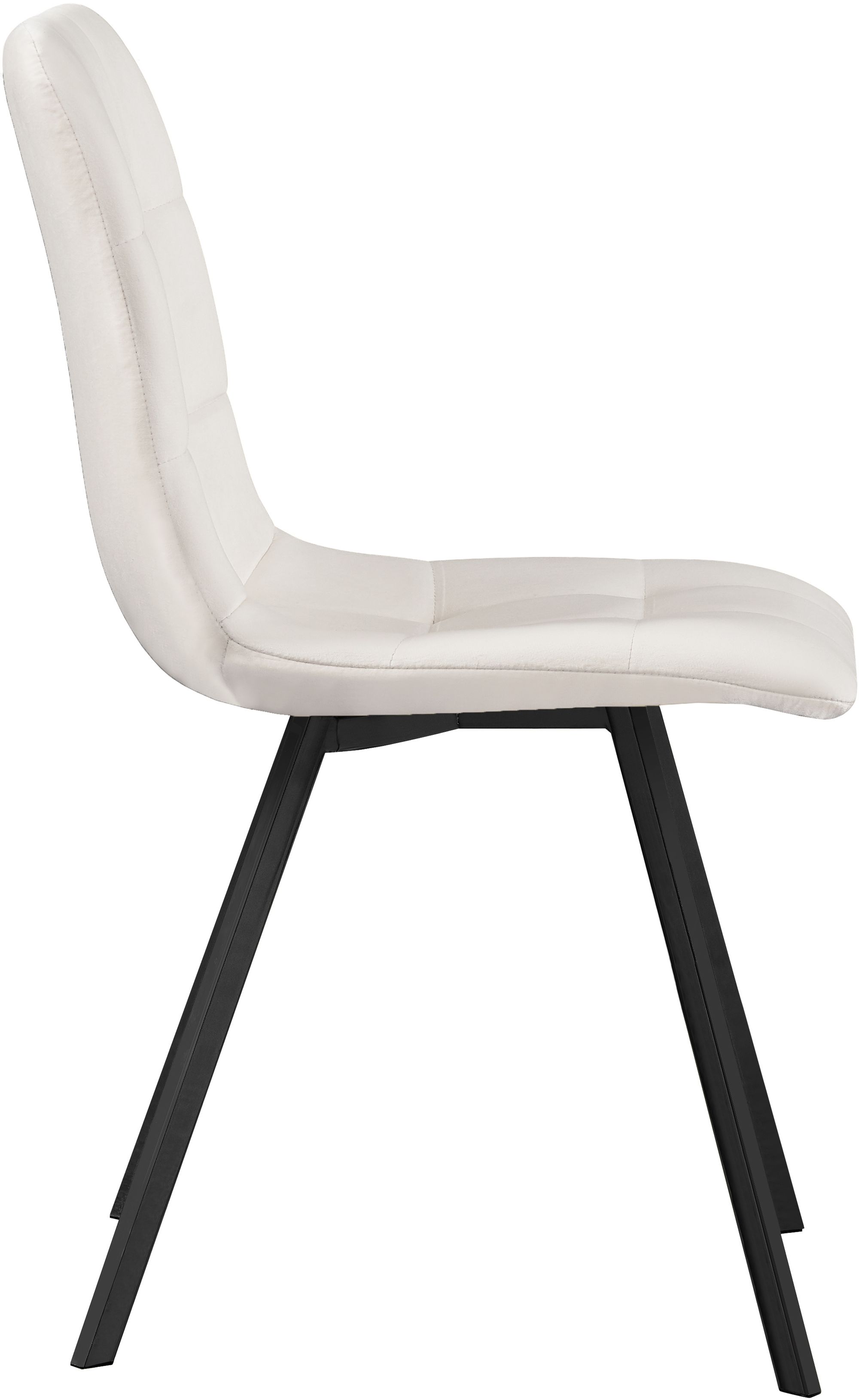 Annie Velvet Dining Chair with Matte Black