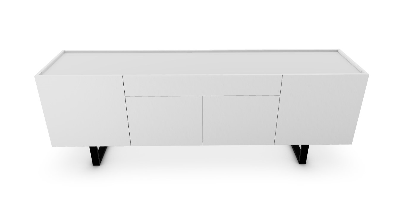 Horizon Wood/Glass/Metal Sideboard w/4 Doors & Drawer