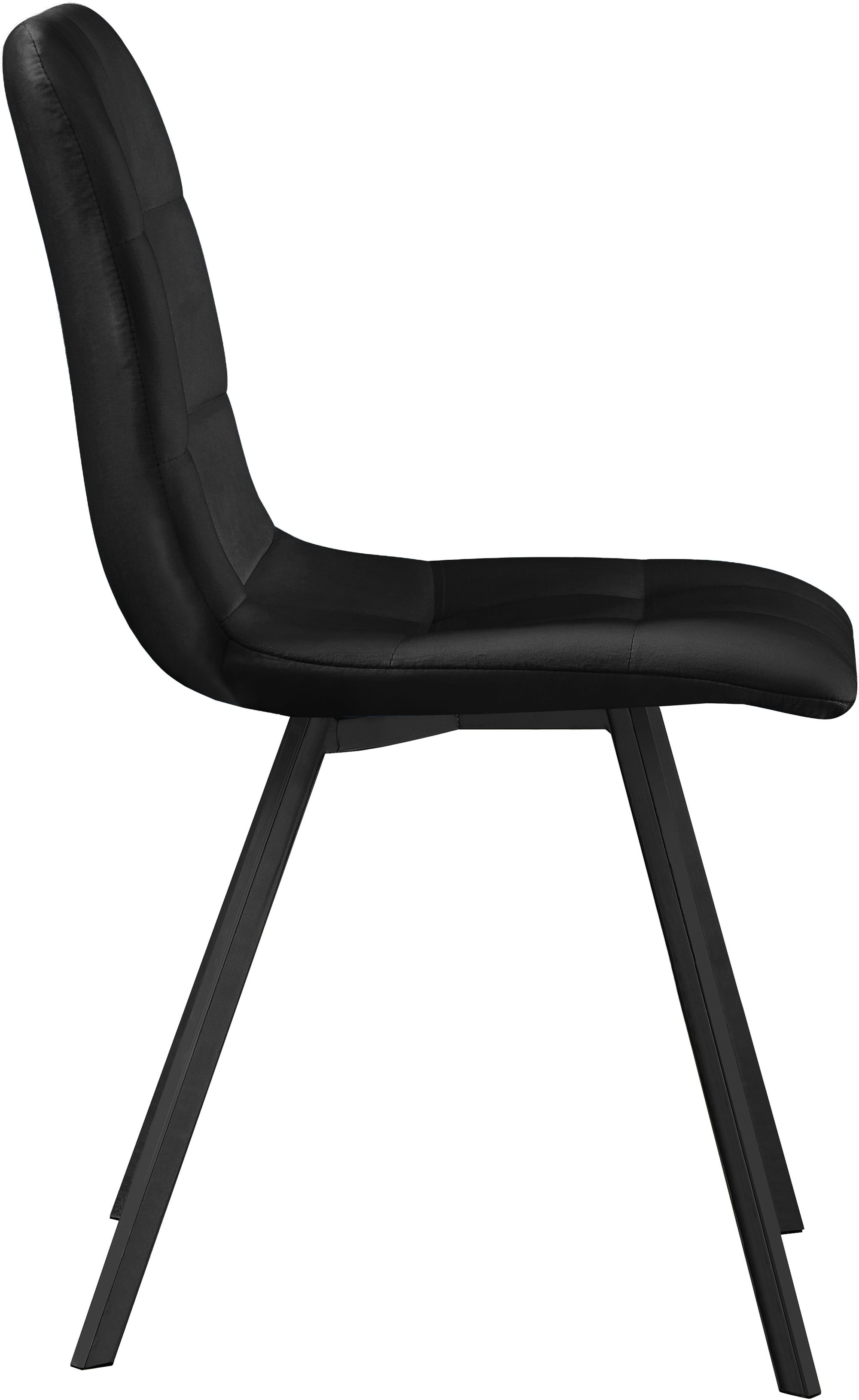 Annie Velvet Dining Chair with Matte Black