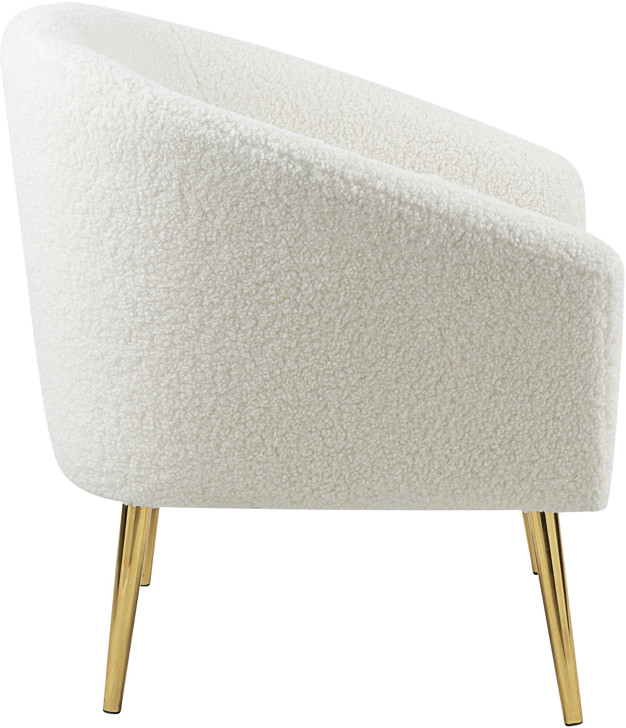 Barlow Faux Fur Chair with Gold Legs