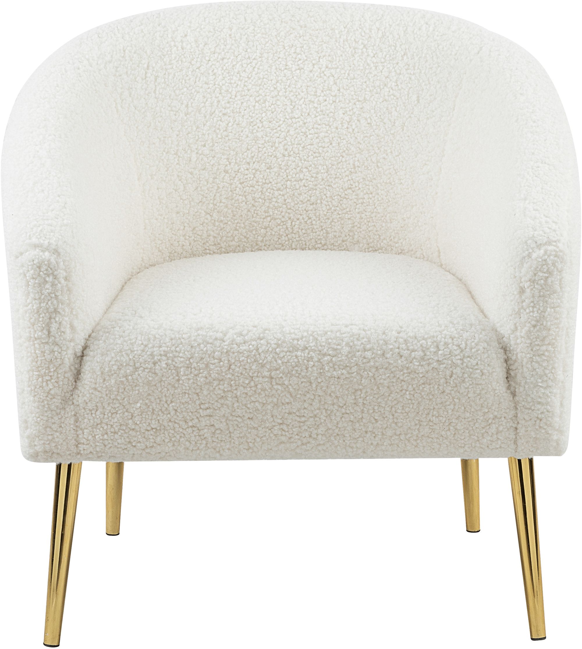 Barlow Faux Fur Chair with Gold Legs