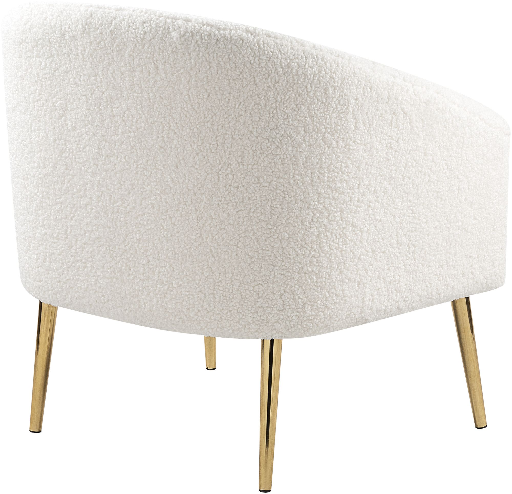 Barlow Faux Fur Chair with Gold Legs