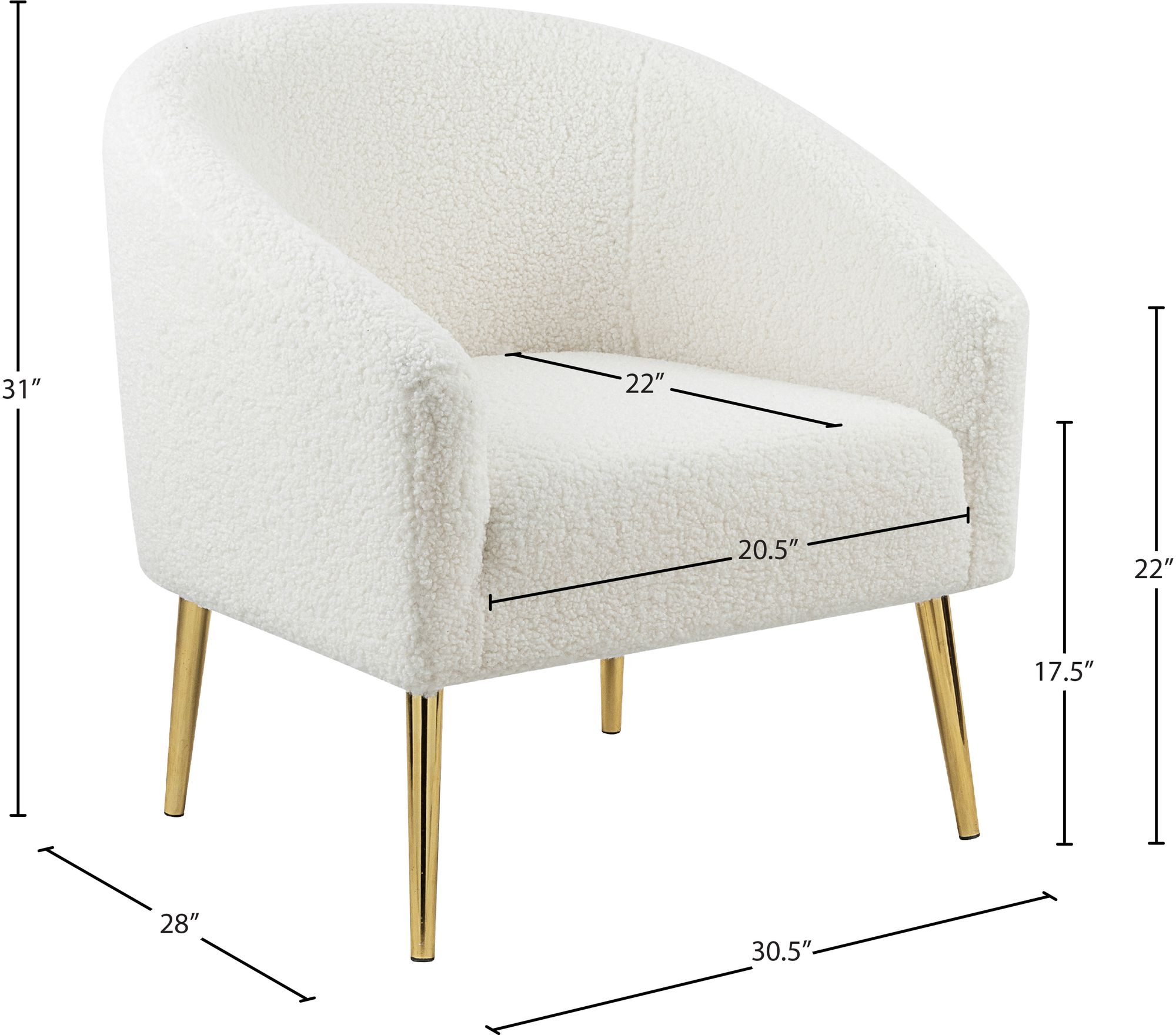 Barlow Faux Fur Chair