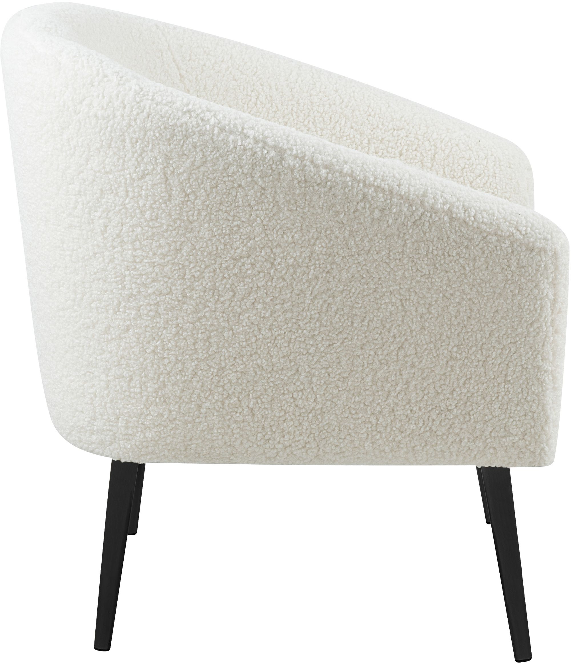 Barlow Faux Fur Chair with Matte Black Legs