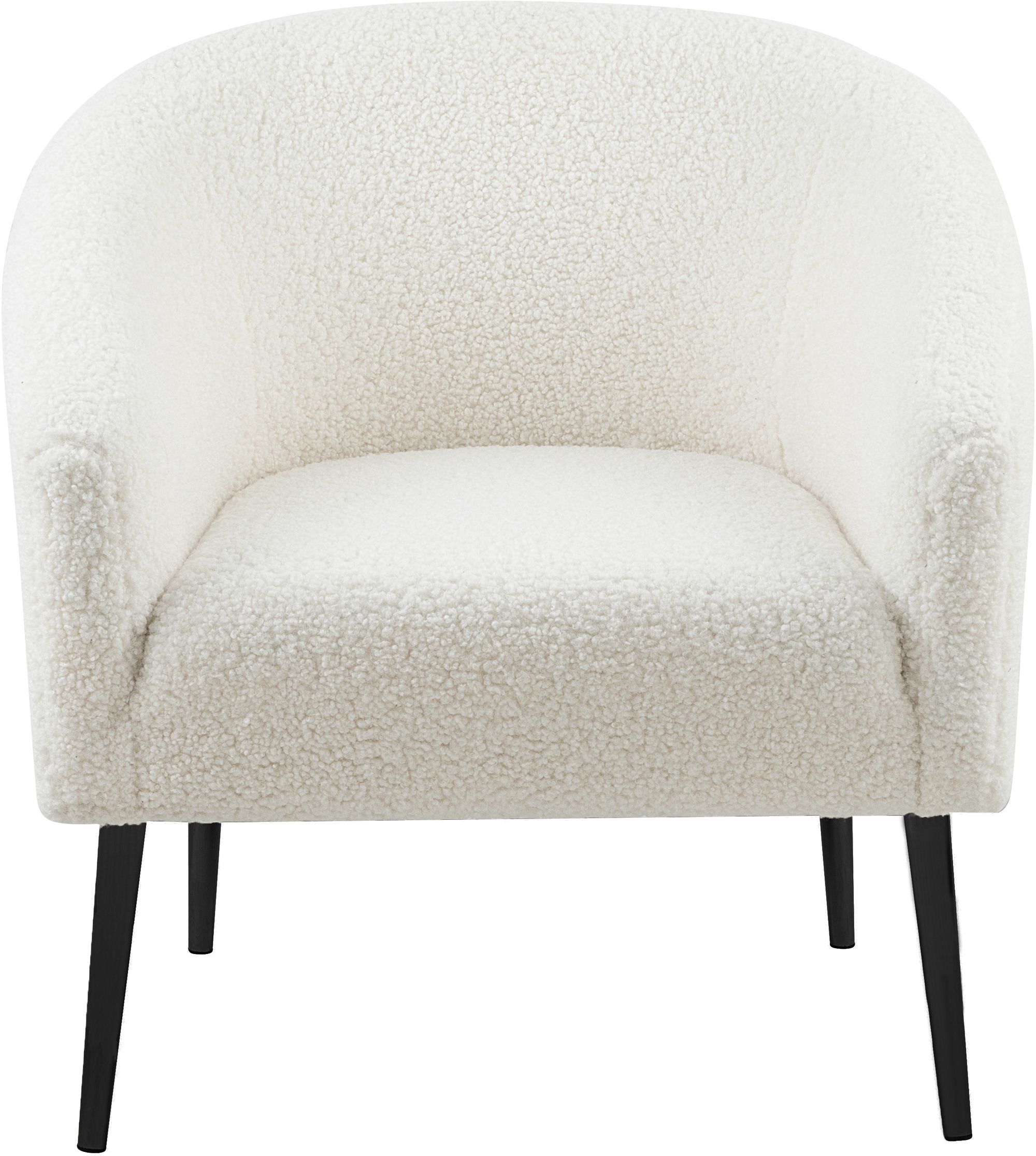 Barlow Faux Fur Chair with Matte Black Legs