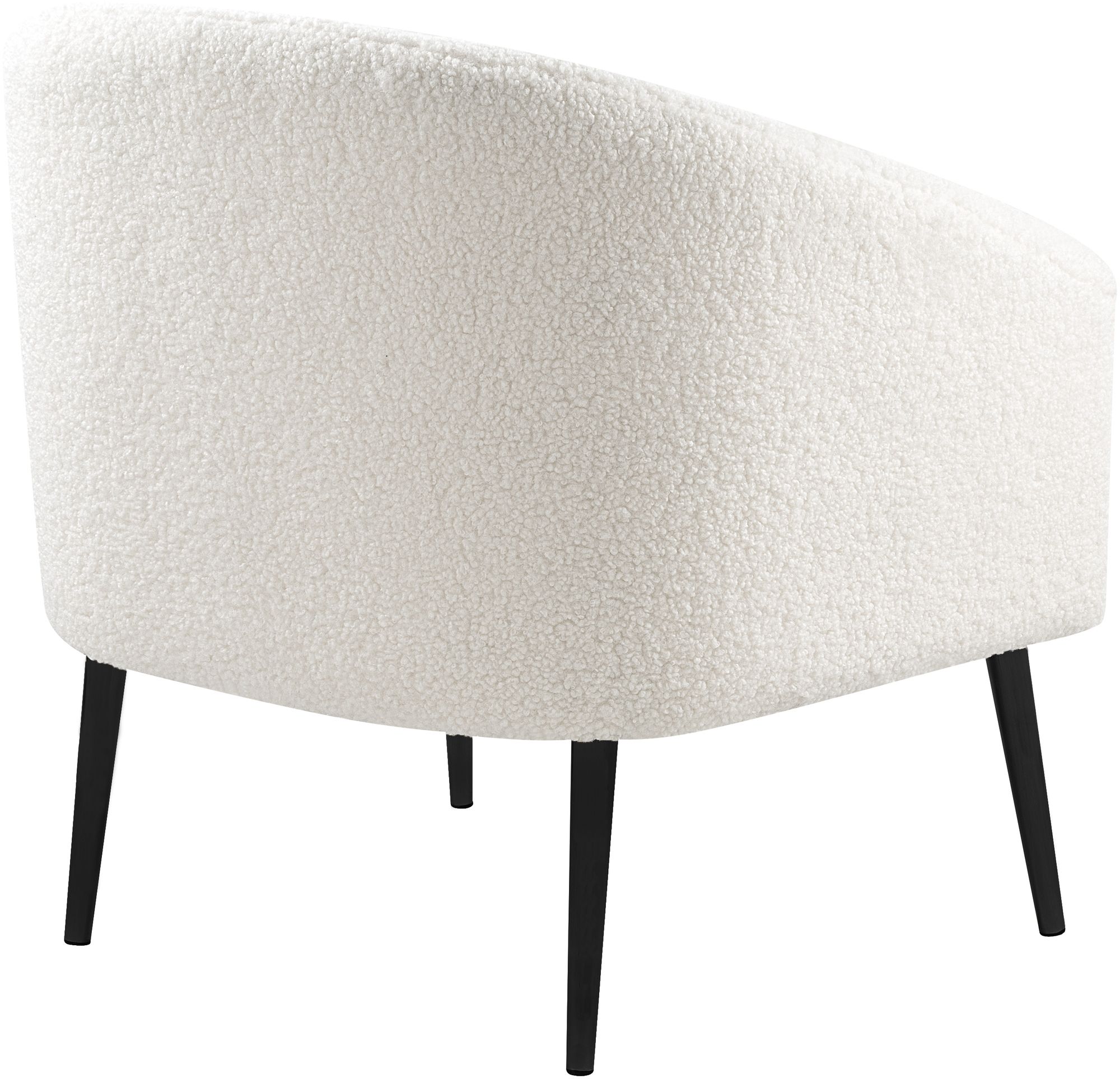 Barlow Faux Fur Chair with Matte Black Legs