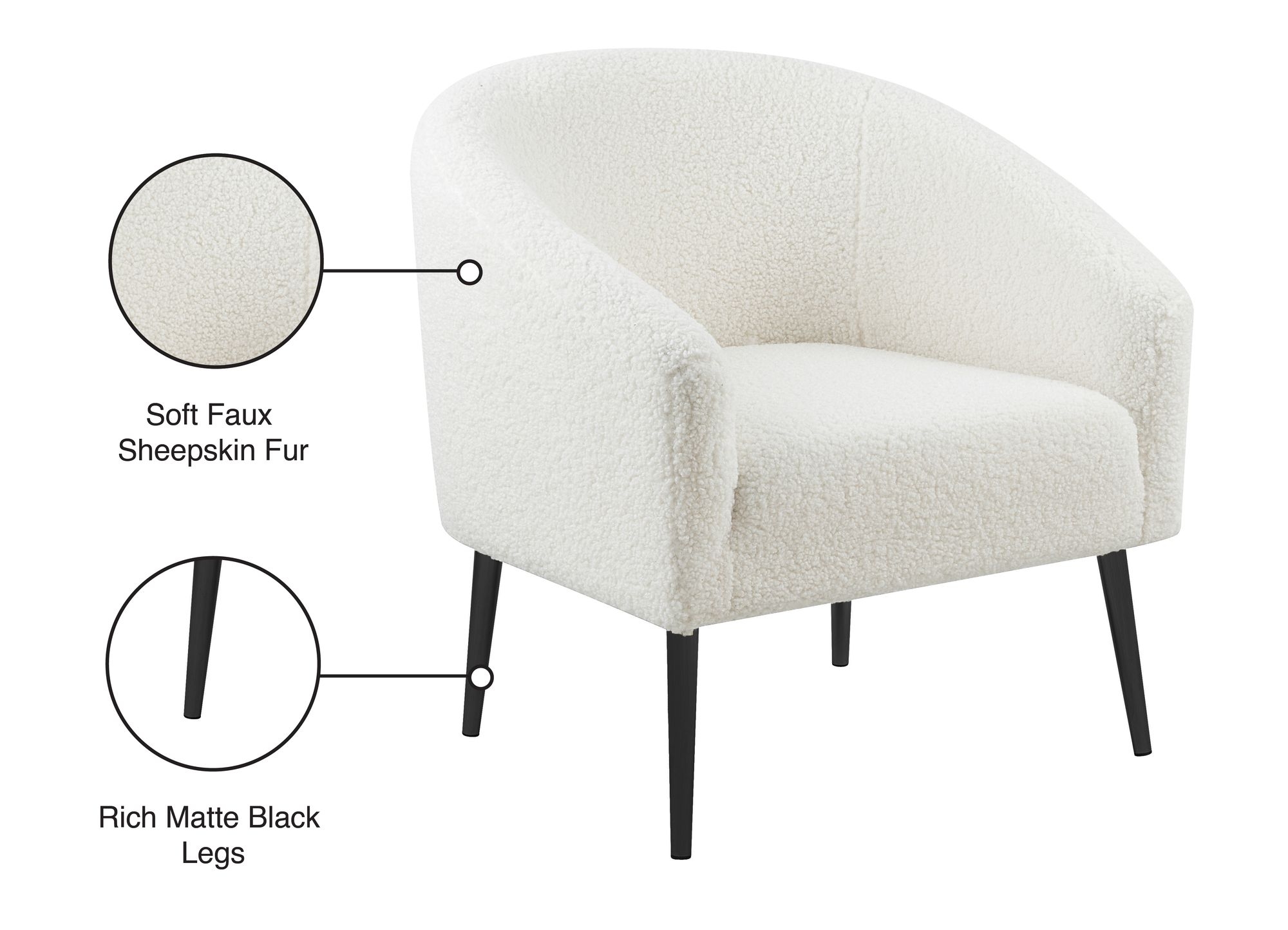 Barlow Faux Fur Chair