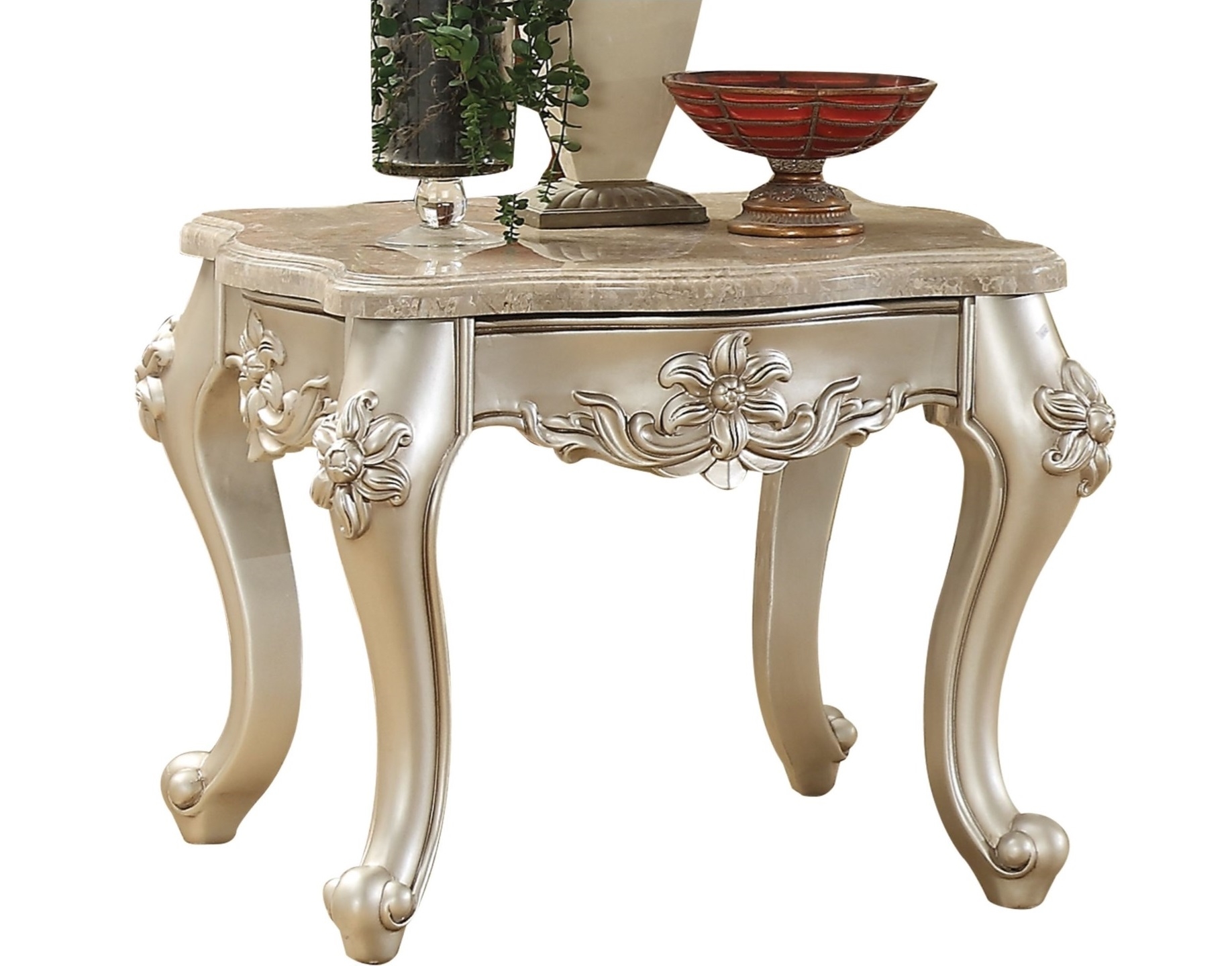 Bently Marble/Wood Coffee Table Set