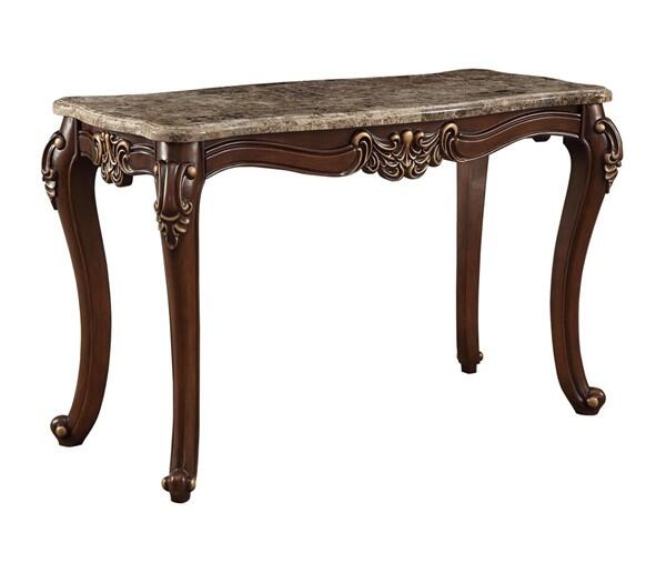 Mehadi Marble/Wood Coffee Table Set