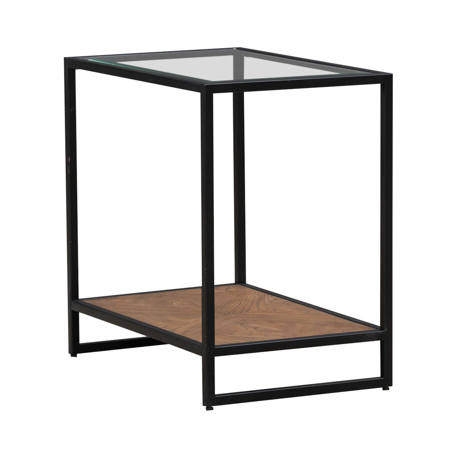 Bedford 3-Piece Glass & Wood Cocktail Table Set | Weathered Oak