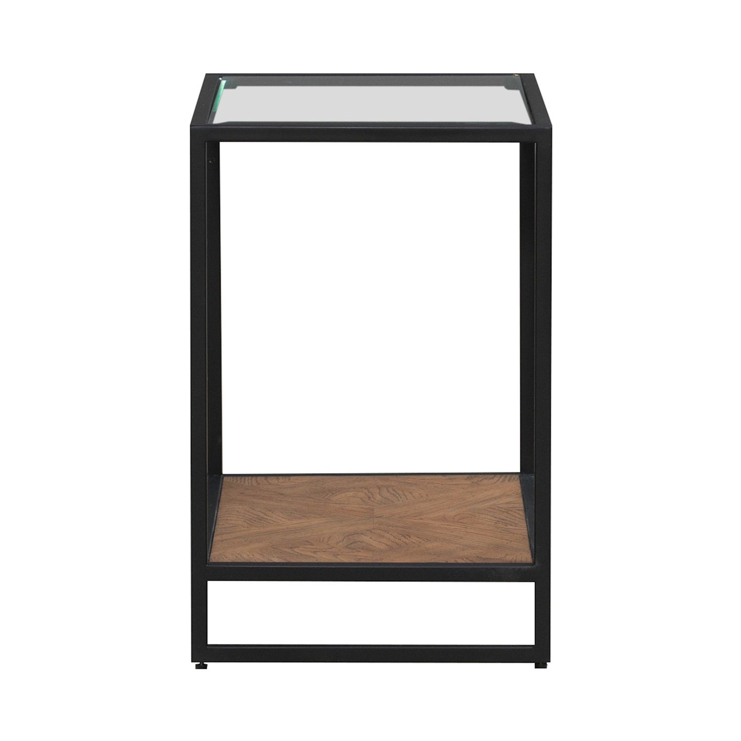 Bedford 3-Piece Glass & Wood Cocktail Table Set | Weathered Oak