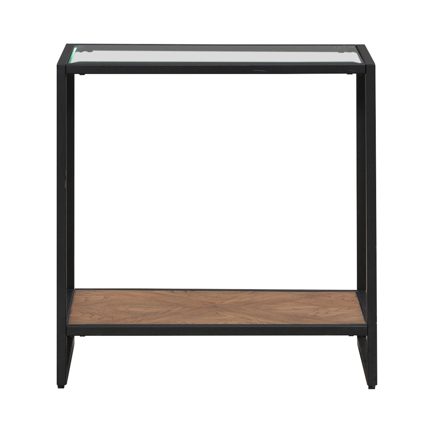 Bedford 3-Piece Glass & Wood Cocktail Table Set | Weathered Oak