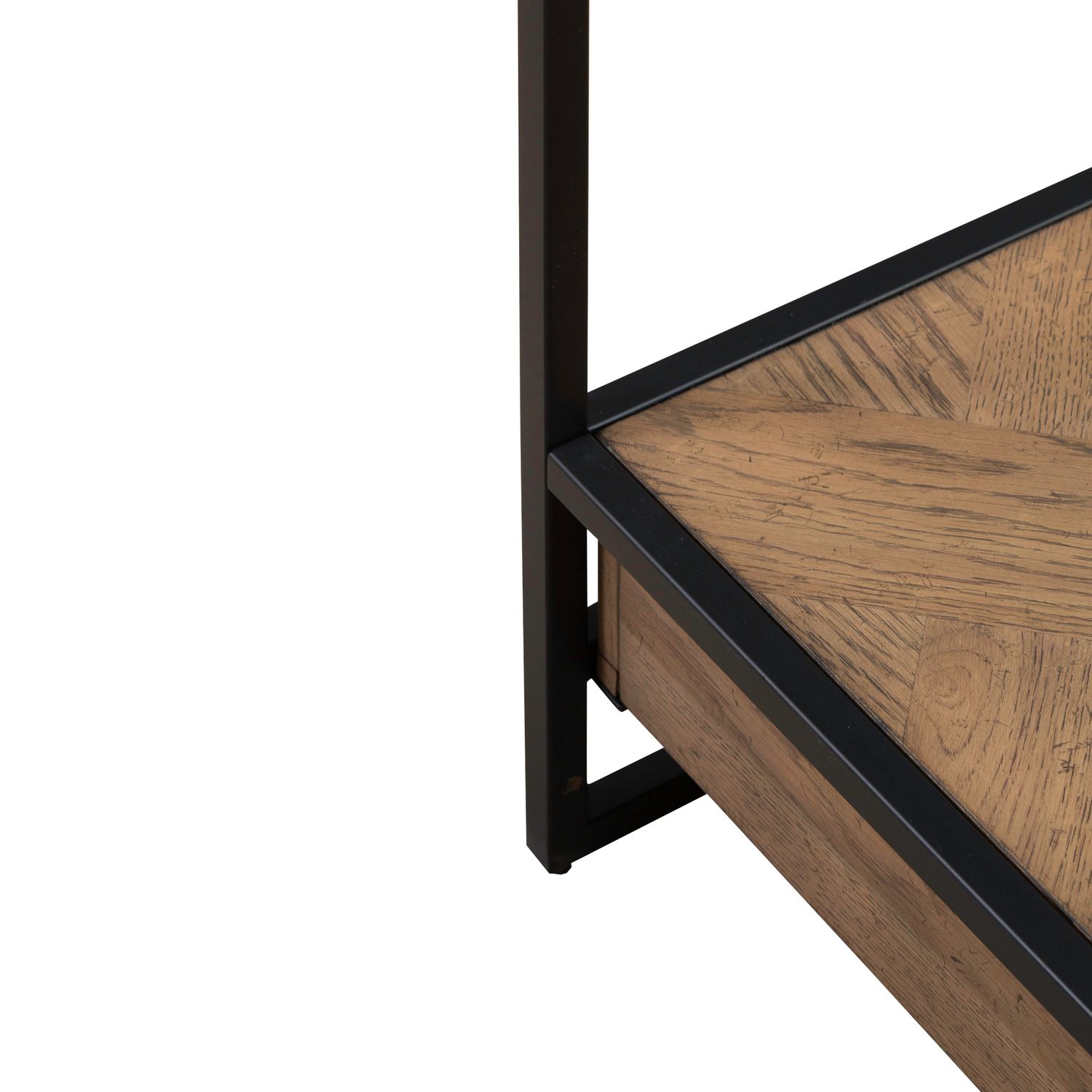 Bedford Rectangular Glass/Metal/MDF 1-Drawer End Table