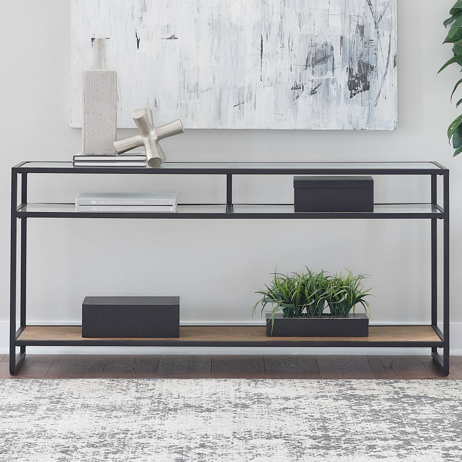 Bedford Rectangular Glass/MDF/Metal Sofa Table