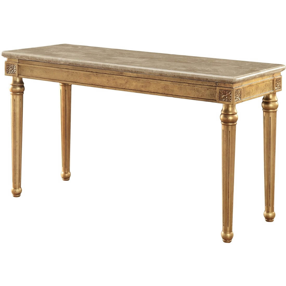 Large gilded and carved wooden console