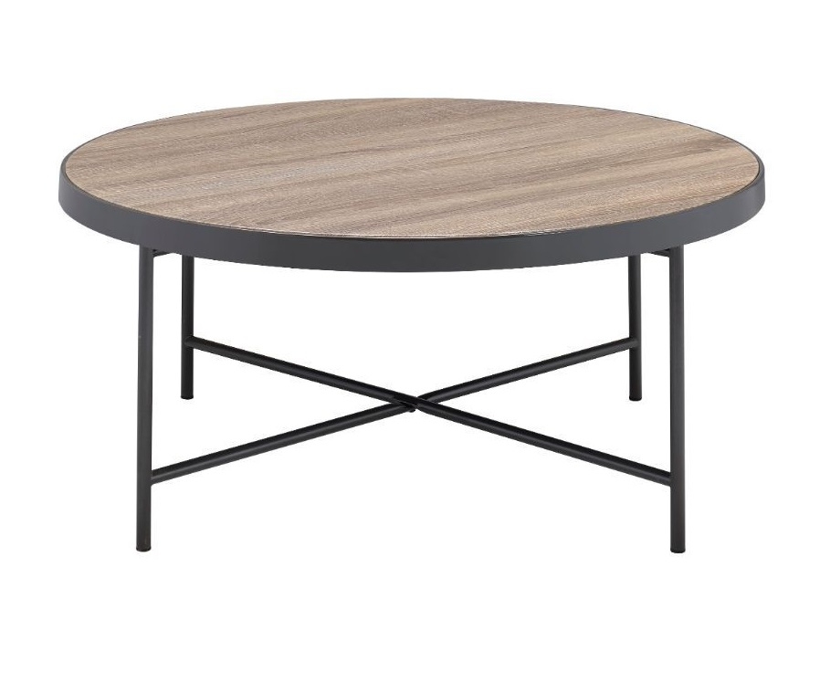 Bage Wood/Metal Round Coffee Table