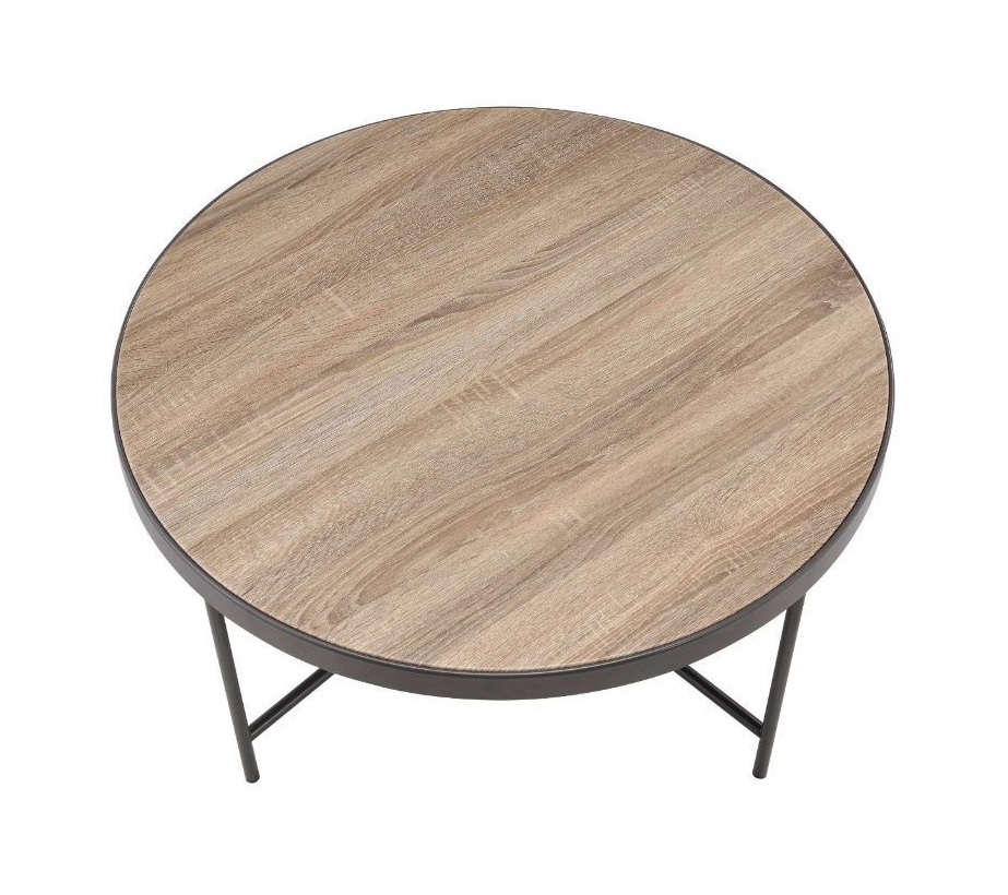 Bage Wood/Metal Round Coffee Table