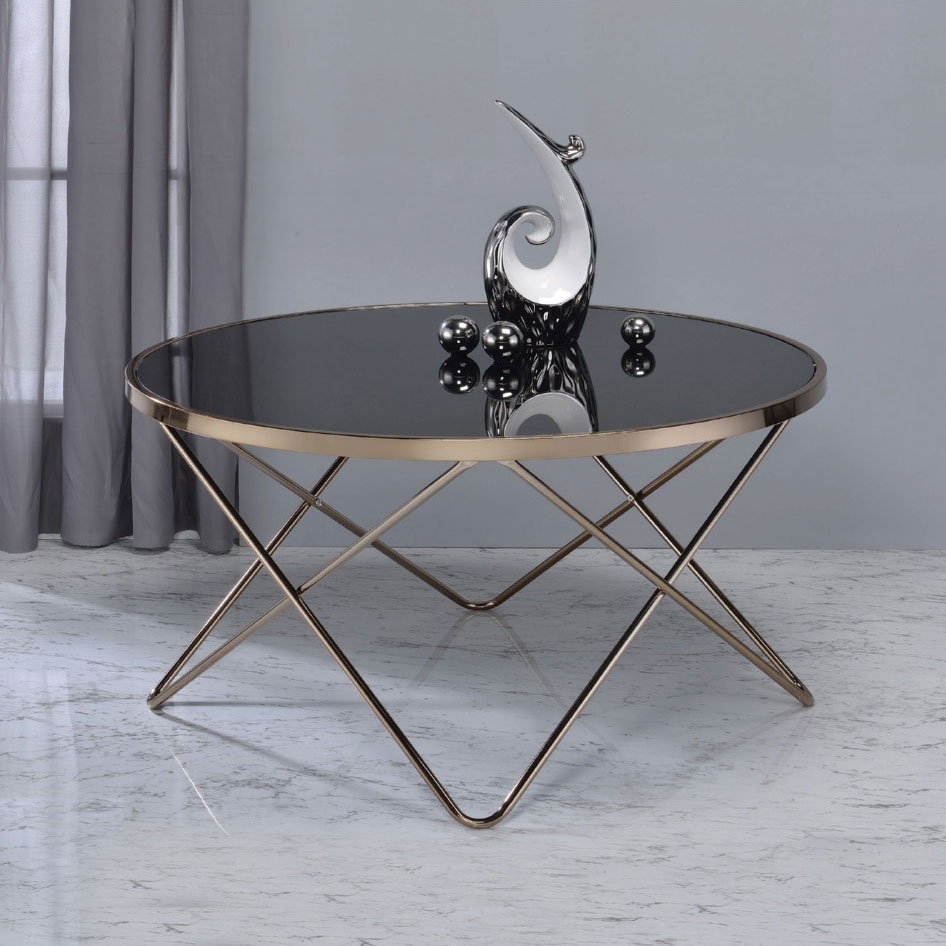 Valora Glass/Metal Round Coffee Table