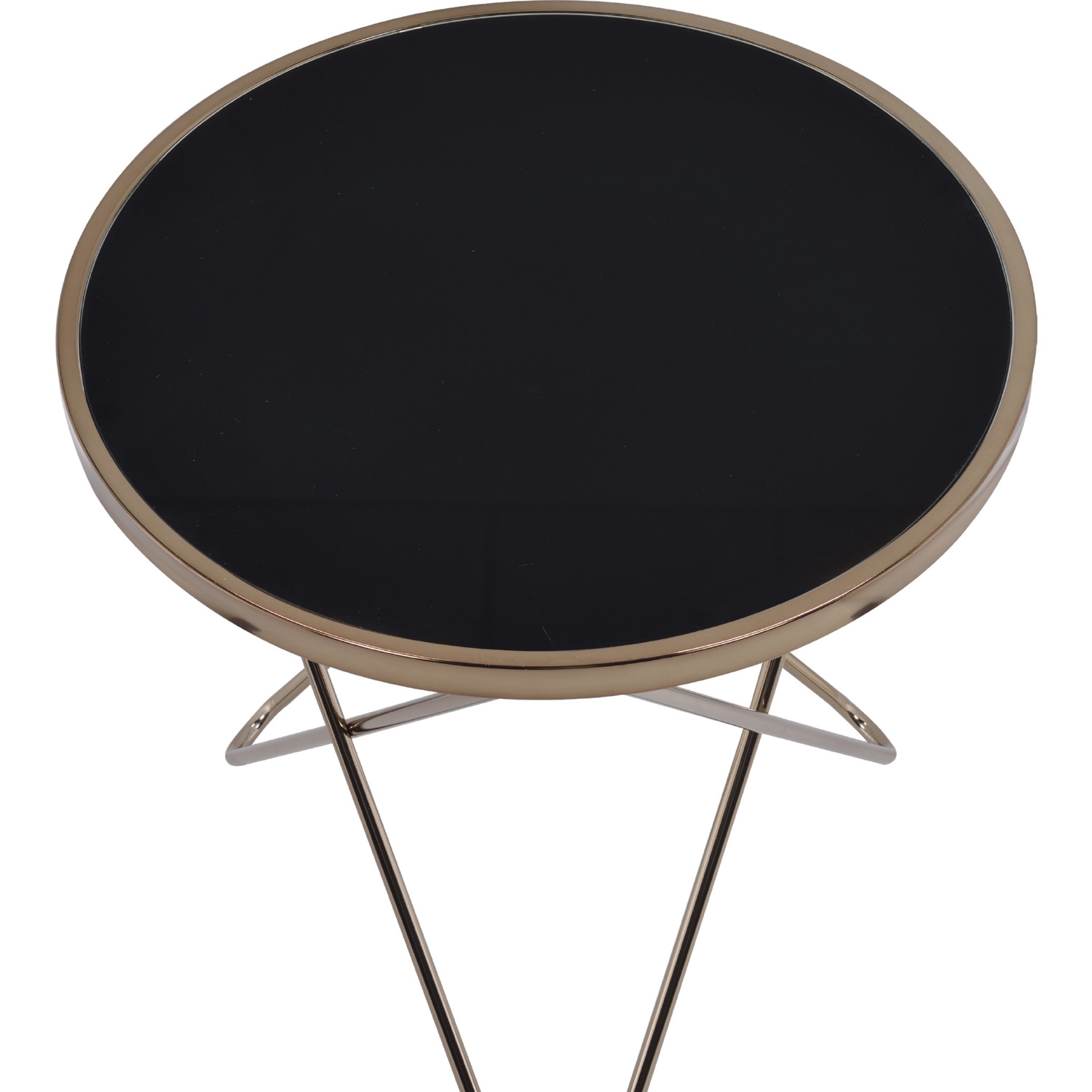 Valora Glass/Metal Round End Table